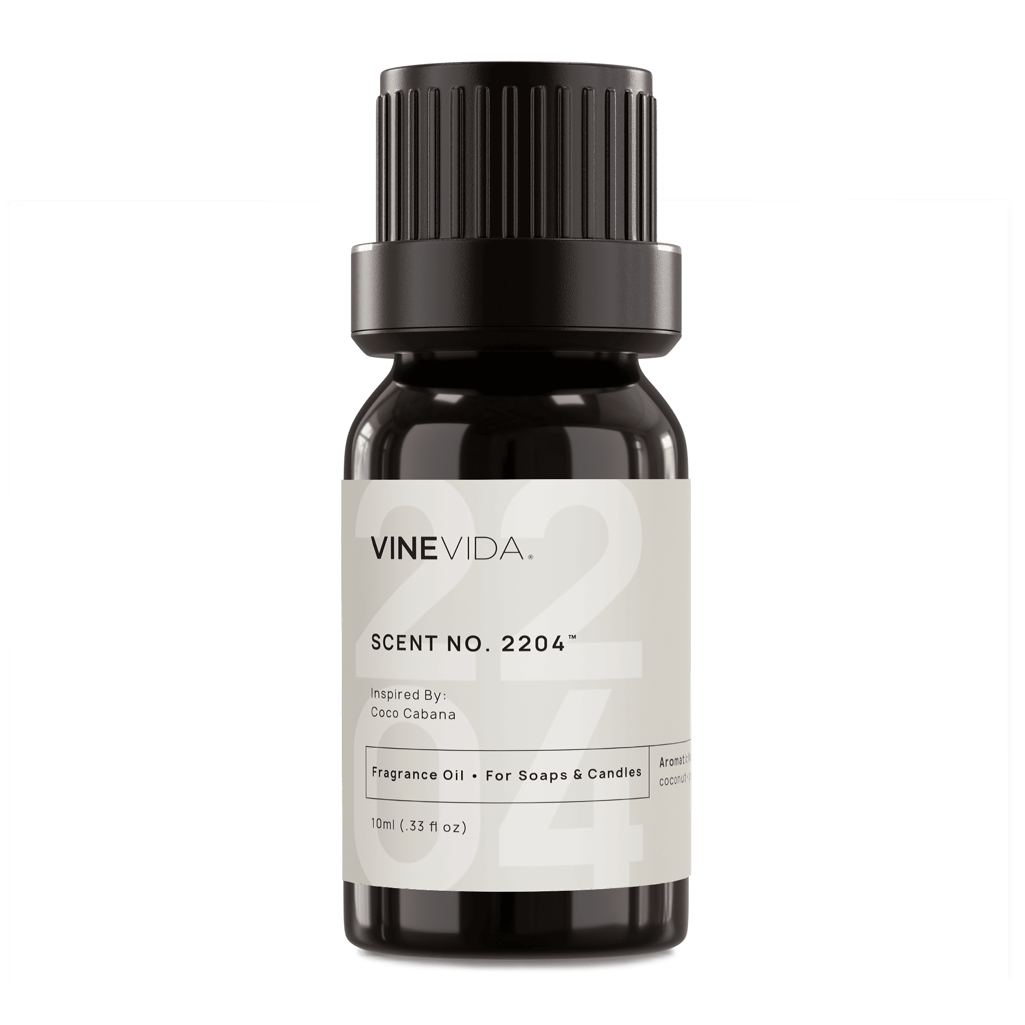NO. 2204 Coco Cabana Inspired Fragrance Oil for Soap Making & Candle Making - Tropical Coconut Scented DIY Home Fragrance for Bath, Spa & Relaxation