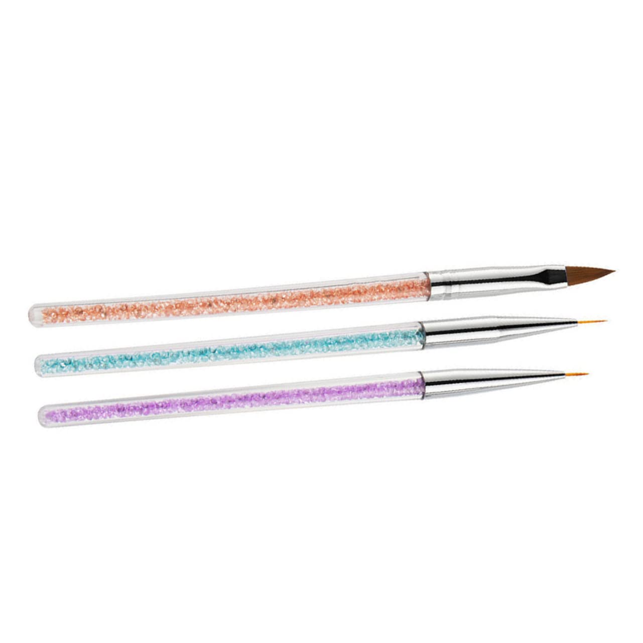FOMIYES 3-Piece Professional Nail Art Brush Set - Nail Liner Pen & Painting Tools - Smooth & Comfortable Essential Nail Art Brushes for Salon, Home Manicure & DIY Nail Designs