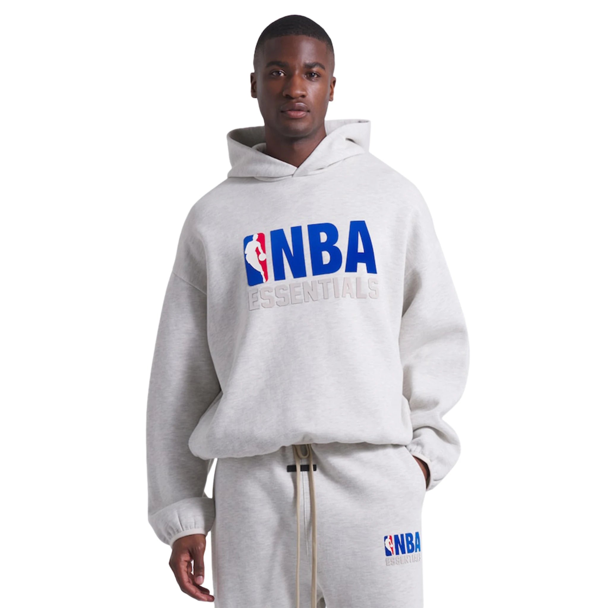 Fear of God Essentials x NBA Light Heather Hoodie - Men's Casual Pullover Sweatshirt for Basketball Fans | Perfect for Streetwear, Gym, and Everyday Comfort