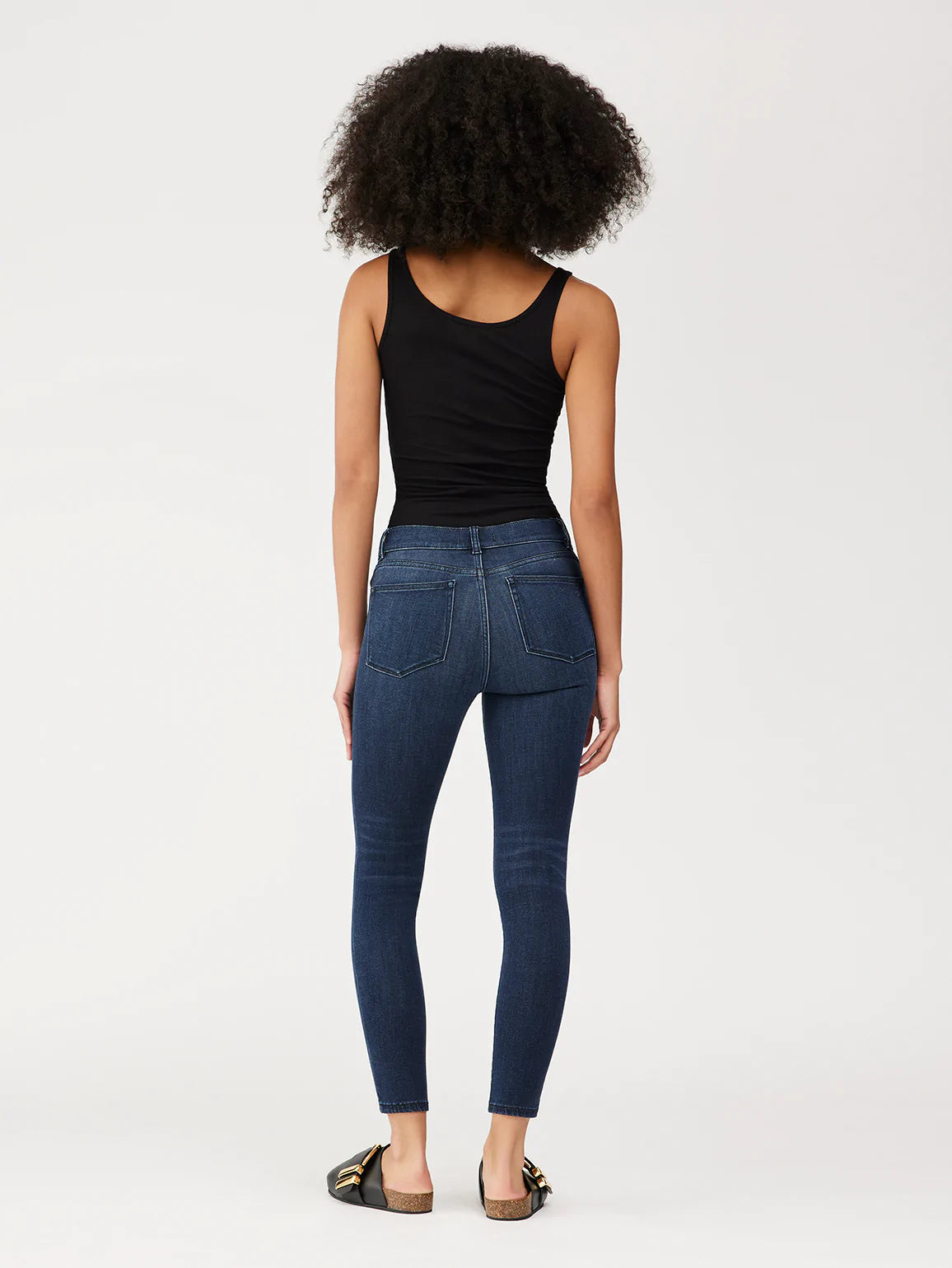 Farrow Skinny High Rise Ankle Jeans for Women - Dark Indigo Denim Pants | Perfect for Casual Wear, Office & Date Night Outfits