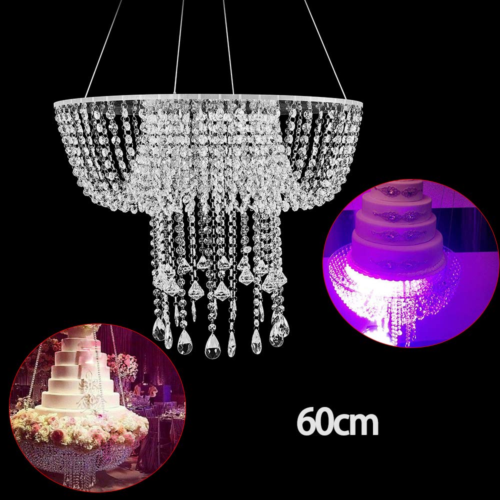 Elegant Hanging Cake Stand - Upside Down Chandelier Cake Rack for Wedding, Birthday Party & Romantic Dessert Display | Perfect for Tiered Cakes, Cupcakes & Sweet Treats at Special Events