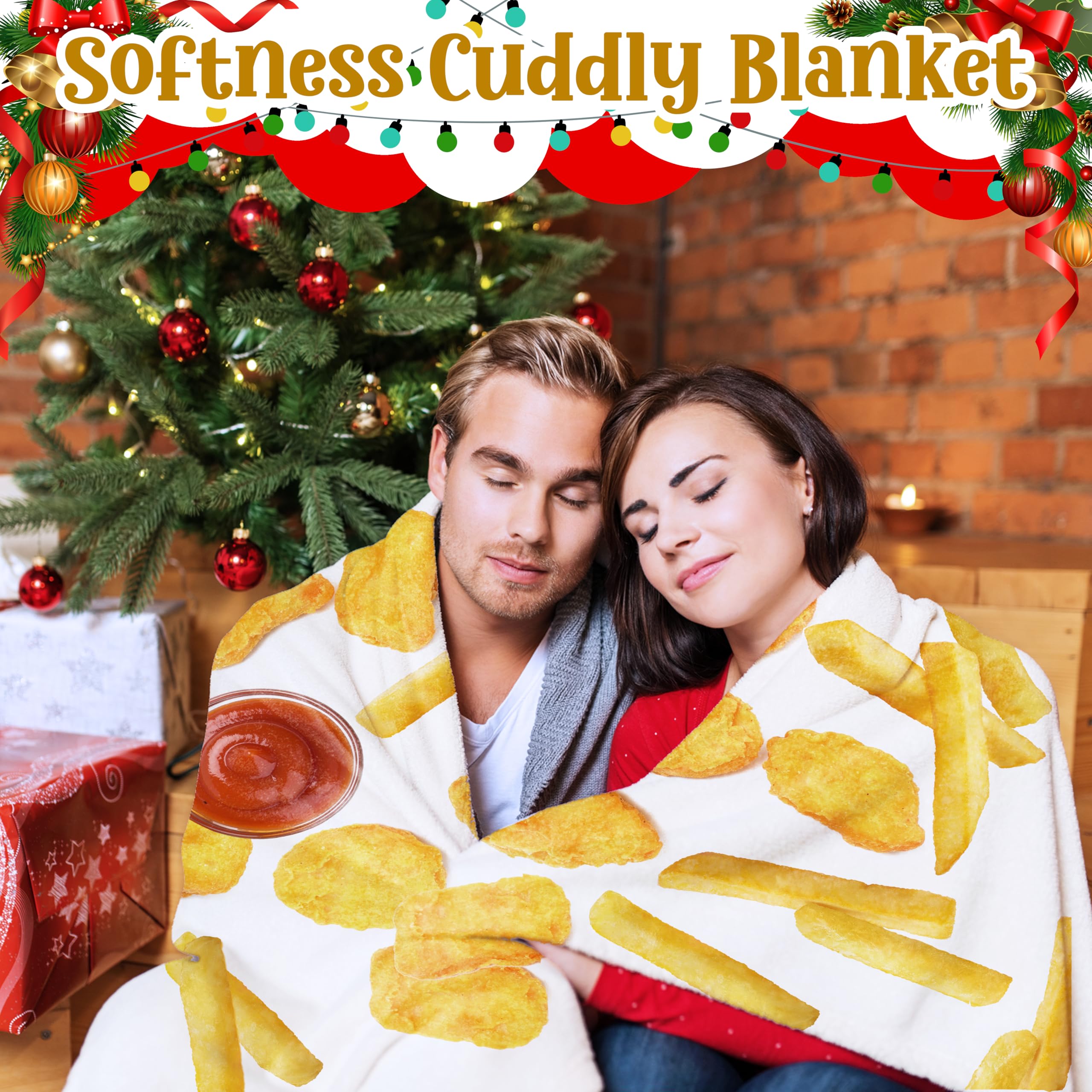 Super Soft Chicken Nuggets & French Fries Blanket - 80