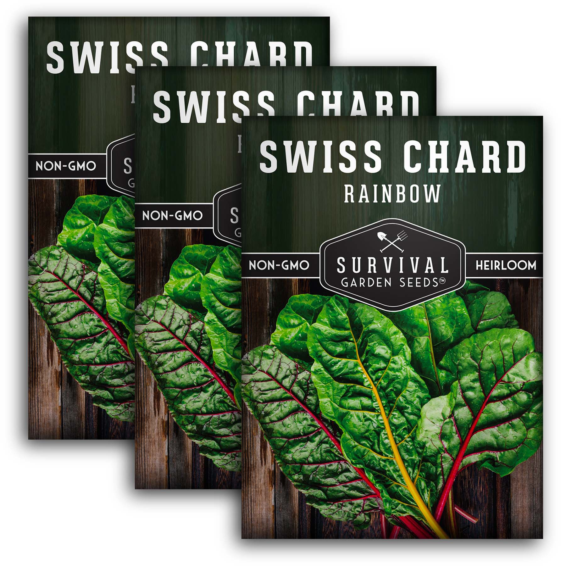 Rainbow Swiss Chard Seeds - Non-GMO Heirloom Vegetable Seeds for Home Gardening | Grow Colorful Greens for Salads, Soups & Healthy Cooking