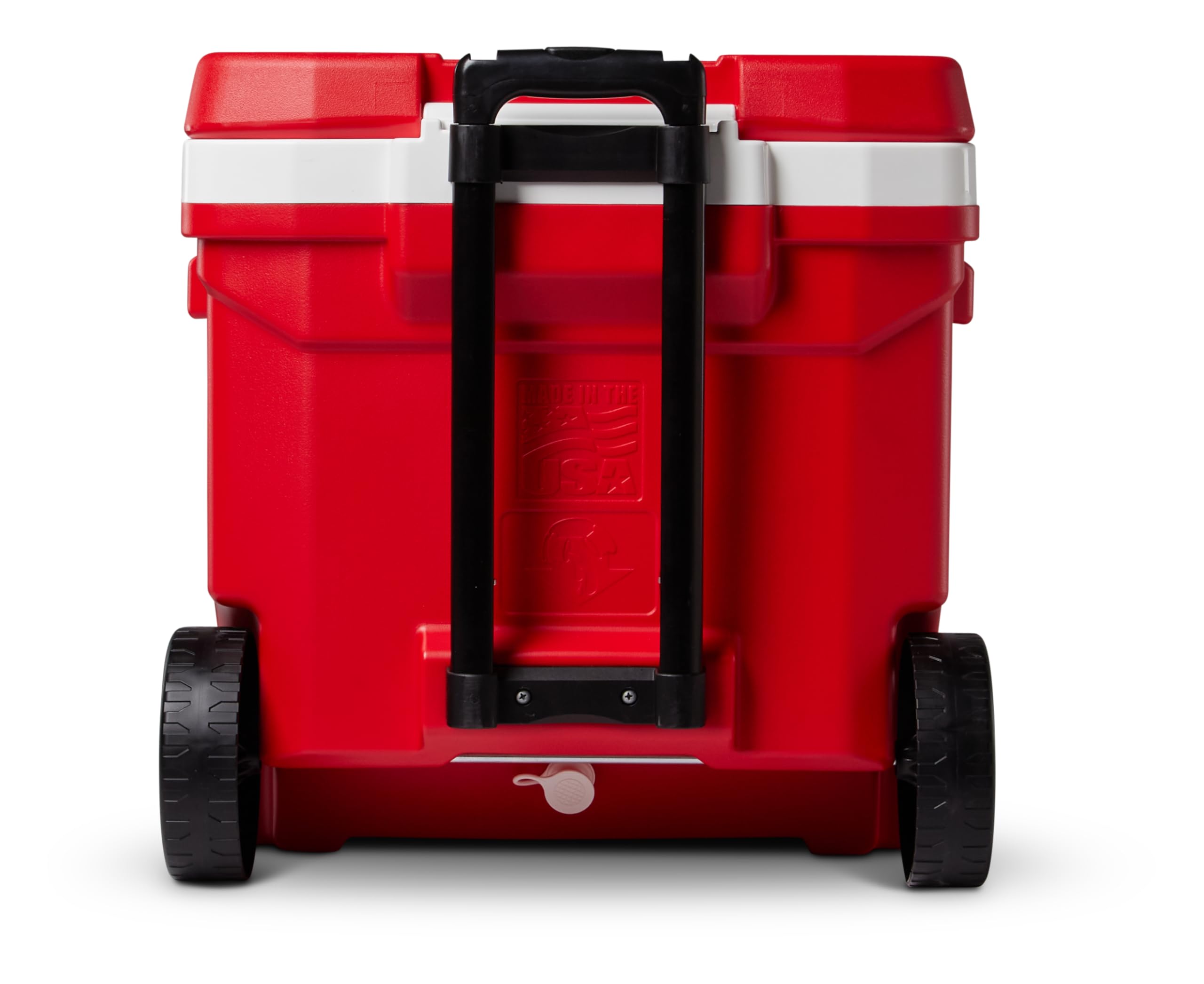 Igloo Red Profile II 60 Quart Rolling Cooler - Heavy Duty Wheeled Ice Chest for Camping, Beach, Tailgating & Outdoor Adventures