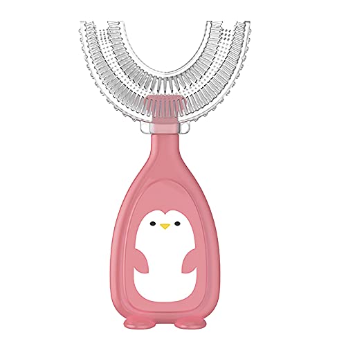 360° Soft Silicone U-Shaped Toothbrush for Kids Age 2-12 | Gentle Teeth Cleaning & Gum Massage | Cute Handle Design | Perfect for Toddler Dental Care & Teeth Whitening | Ideal for Home, Travel & School Use