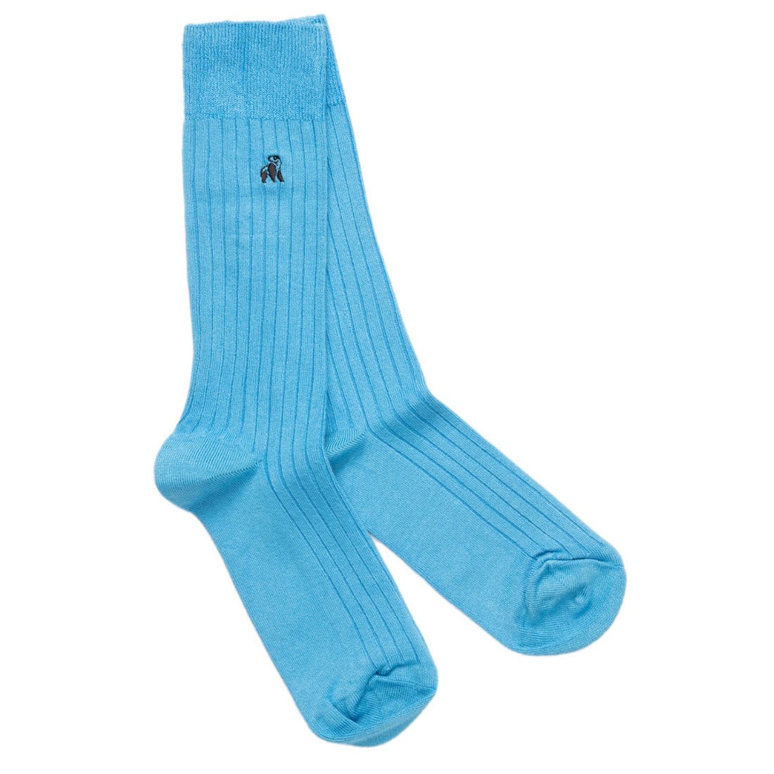 Premium Sky Blue Bamboo Socks with Comfort Cuff - Soft Breathable Eco-Friendly Socks for Men & Women - Perfect for Yoga, Running & Daily Wear
