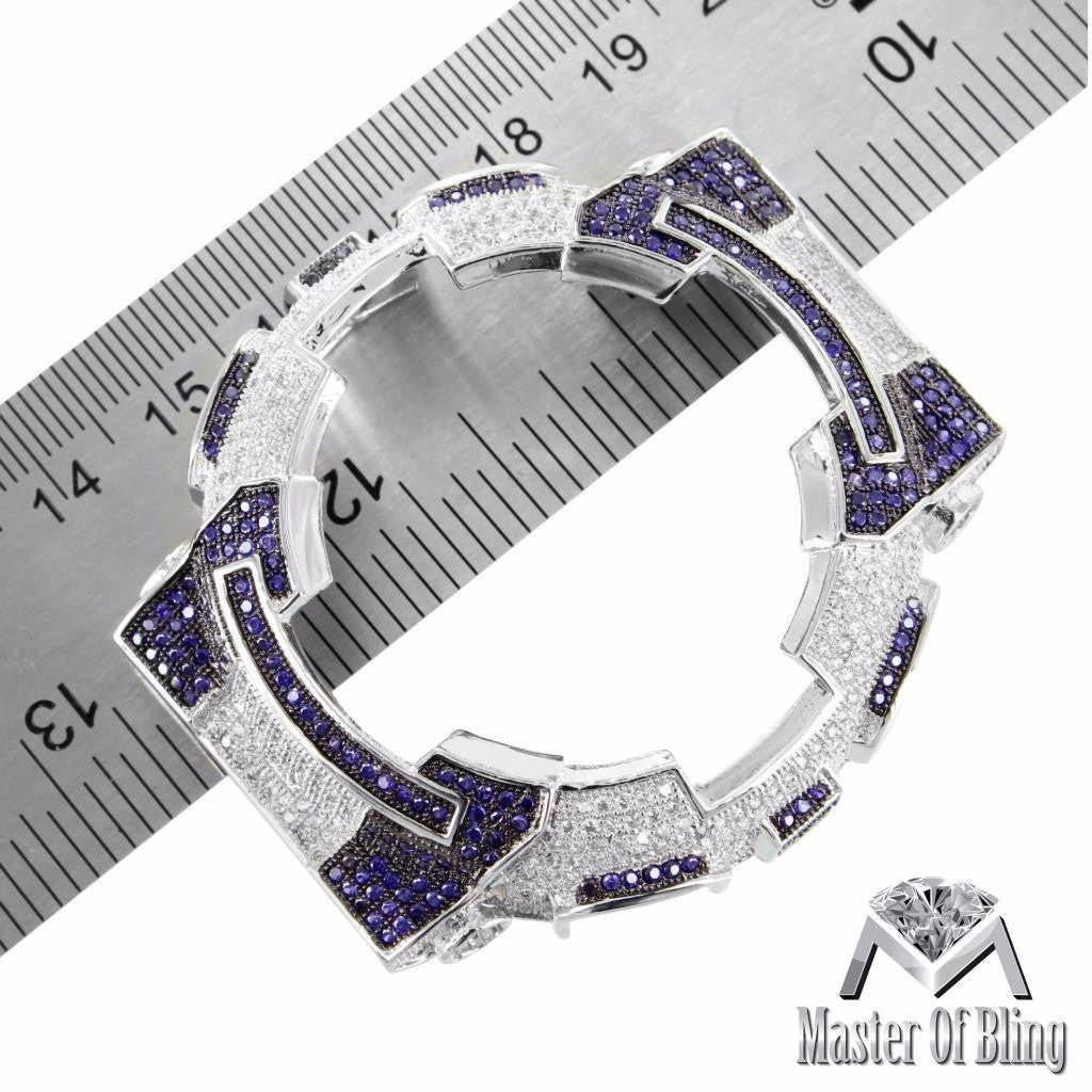 G Shock GA110 Watch - Purple & White Bezel with Lab Diamond Accents, White Gold Finish | Stylish Men's Digital Sports Watch for Outdoor & Casual Wear