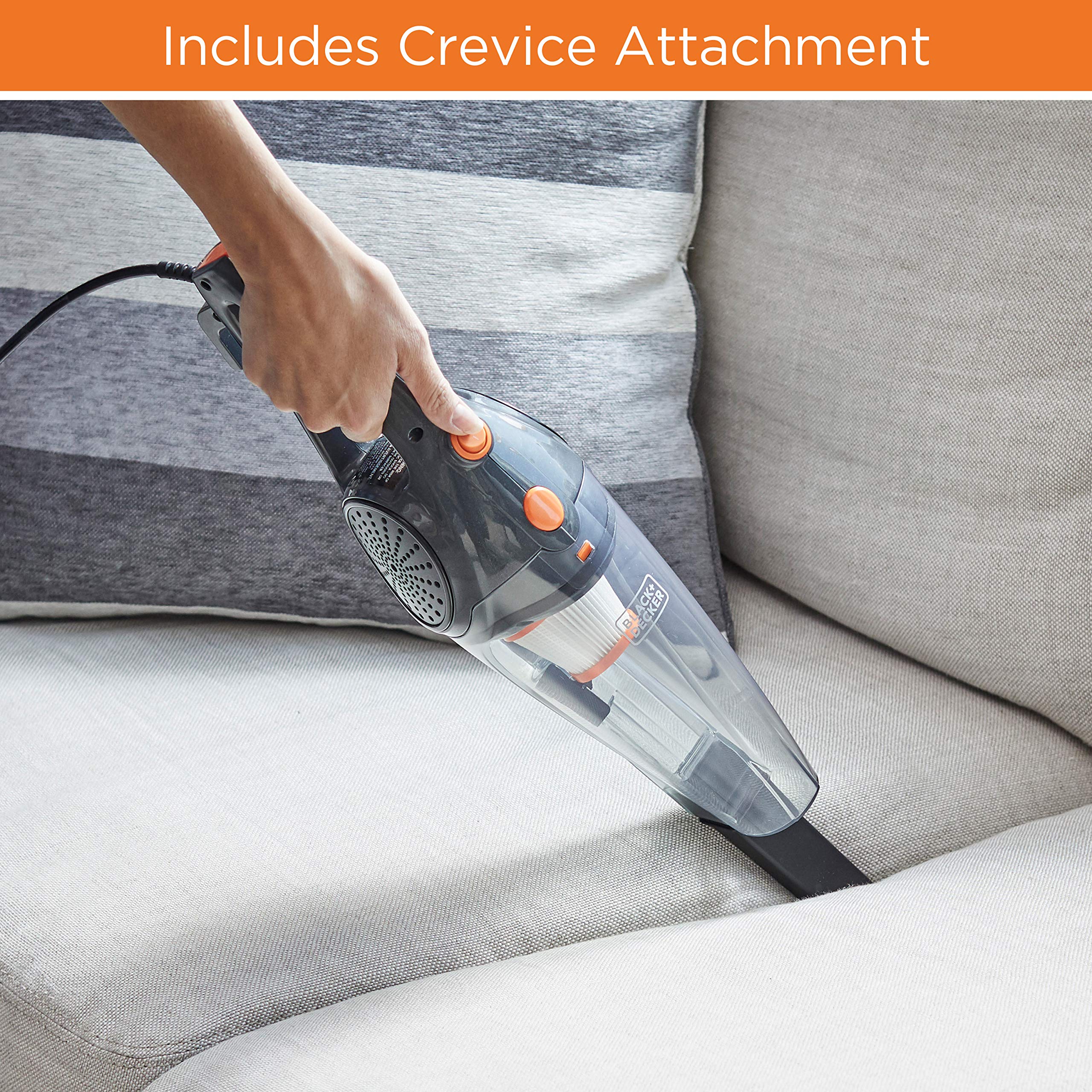 BLACK+DECKER BDXHHV005G 3-in-1 Cordless Handheld Vacuum Cleaner - Lightweight, Powerful Suction for Home, Car & Pet Hair Cleaning (Gray)