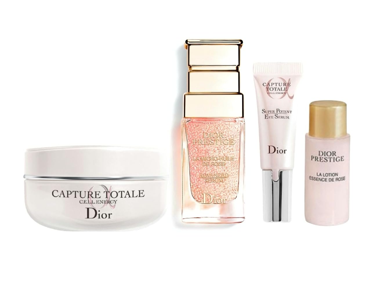 Dior Prestige La Creme Face Cream & Eye Concentrate Skincare Set - Anti-Aging Moisturizer & Dark Circle Treatment for Luxury Skincare Routine