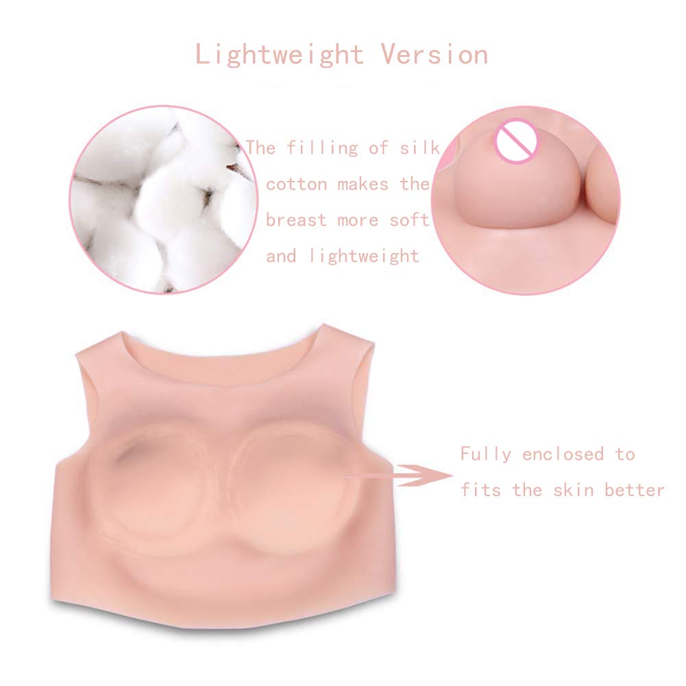 Premium Silicone Breast Forms for Crossdressers & Transgender - Natural Looking C/D/F Cup Lightweight Fake Breast Plates - Post Mastectomy & Cosplay Use - Comfortable for Daily Wear & Special Occasions