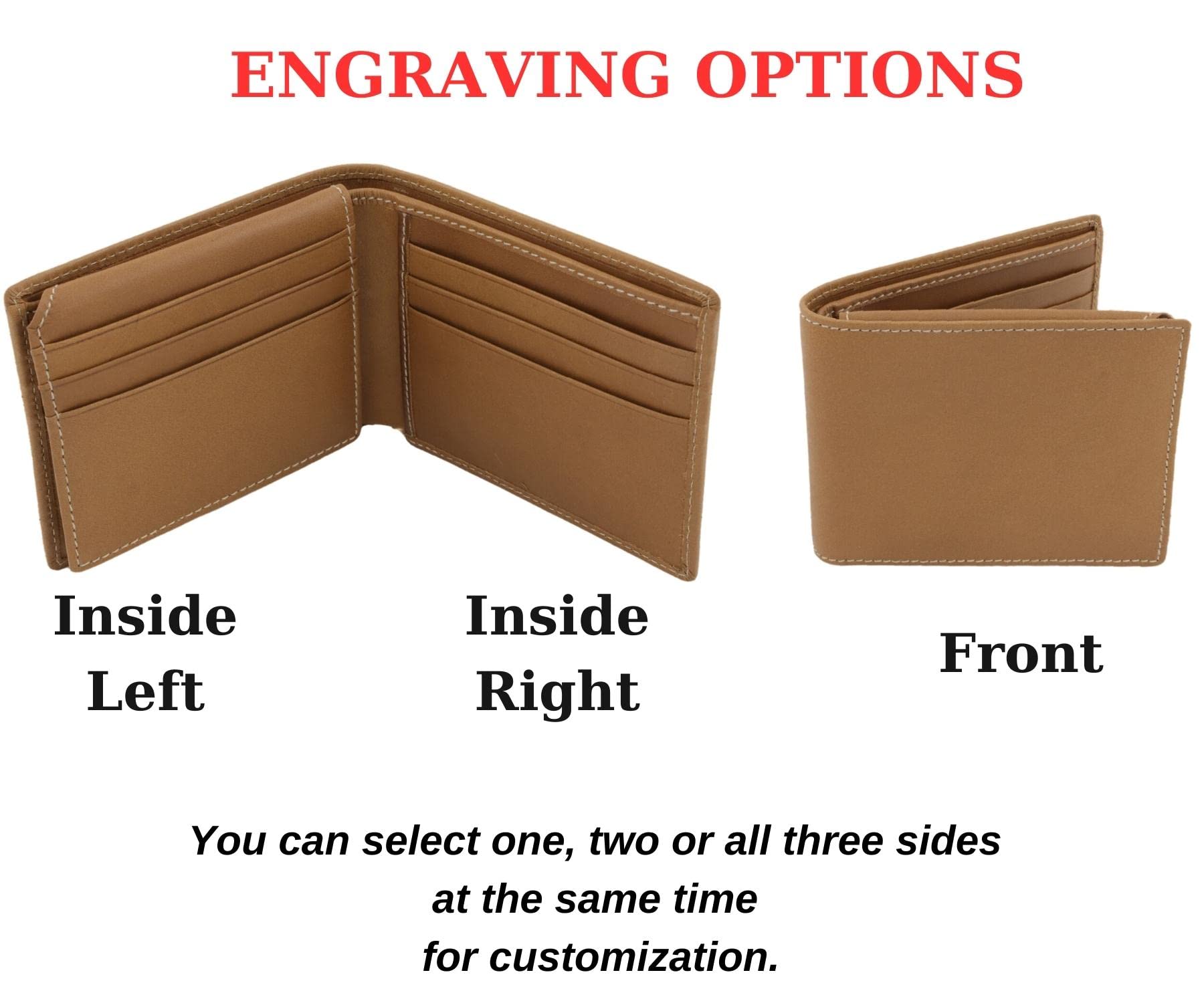 Premium Genuine Leather RFID Blocking Bifold Wallet for Men - Personalized Engraved ID Window - Luxury Gift Box (Brown) | Ideal for Everyday Carry, Business Travel & Father's Day Gifts