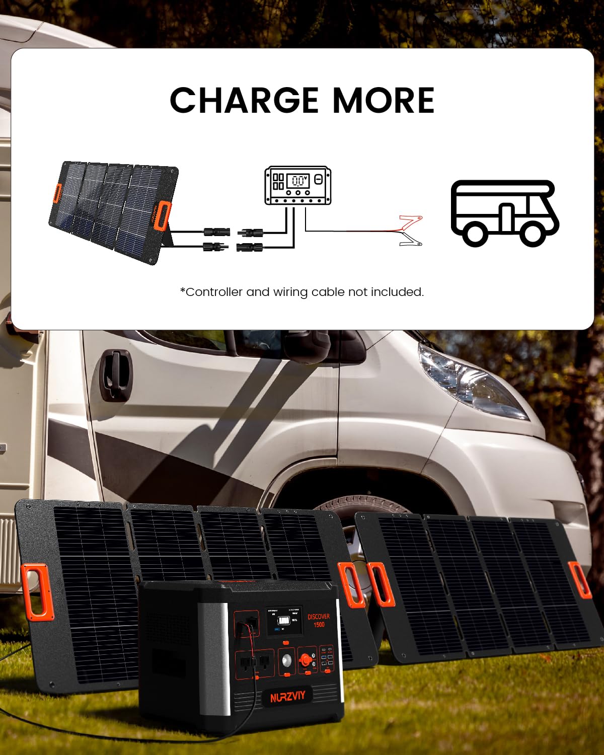 100W Portable Solar Panel with Waterproof Design - Foldable Solar Charger for Power Stations, RV, Camping & Off-Grid Living | Perfect for Outdoor Adventures, Emergency Power & Sustainable Energy Solutions