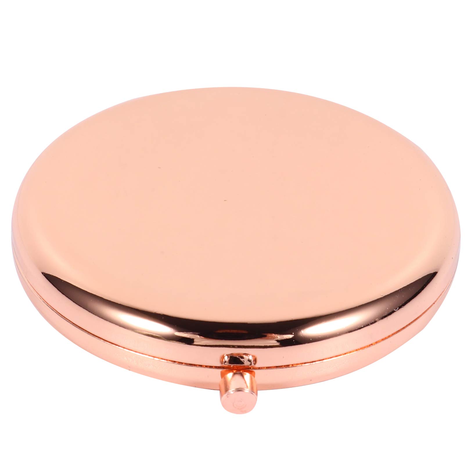 1pc Double Sided Folding Mirror - Pocket-Size Handheld Cosmetic Mirror with Metal Frame | Compact & Travel-Friendly | Perfect for Makeup, Travel, and On-the-Go Touch Ups