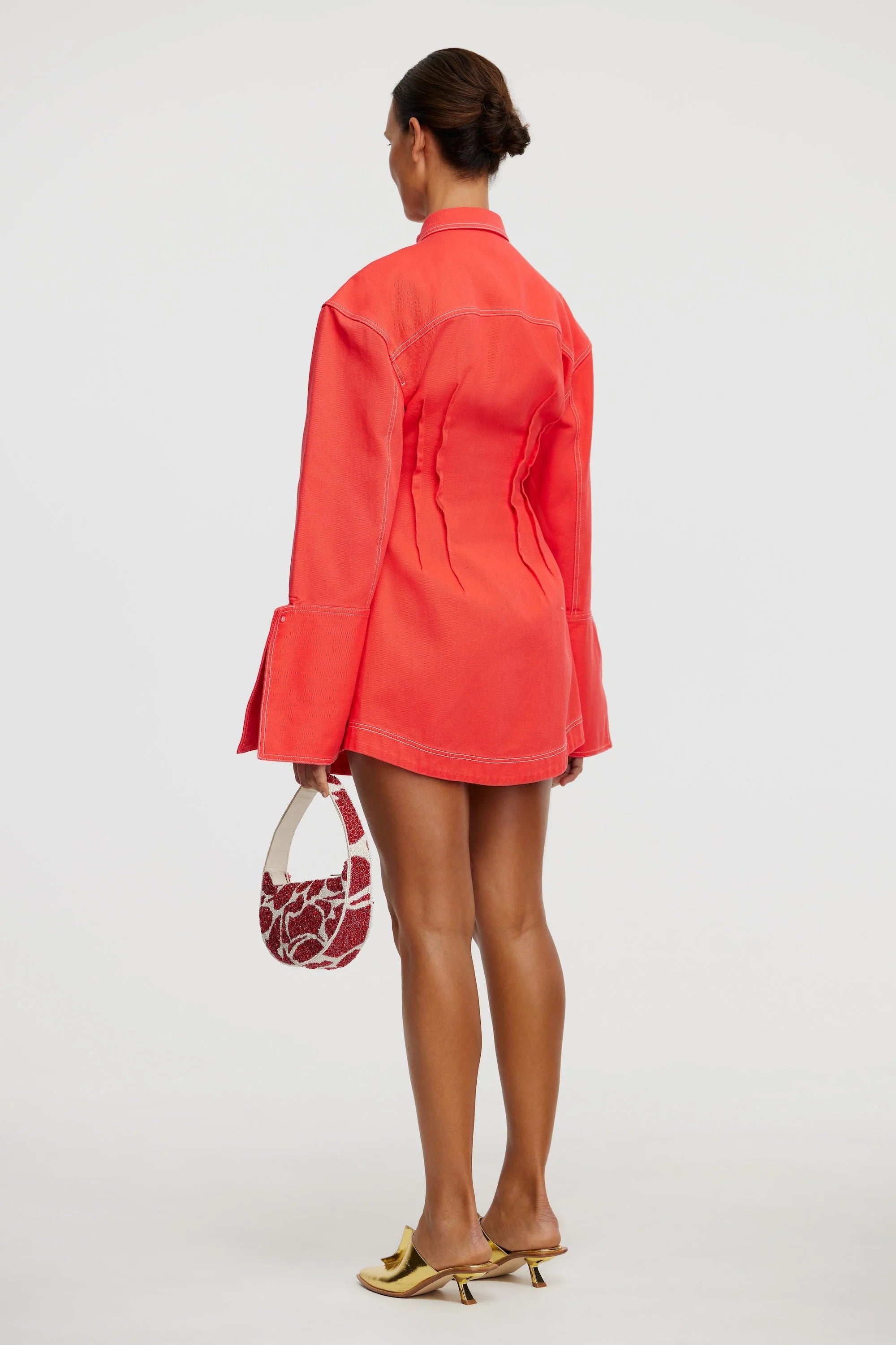 DALES Women's Mini Dress - Sexy Bodycon Party Dress with Short Sleeves & V-Neck - Perfect for Night Out, Club, Date Night & Casual Wear