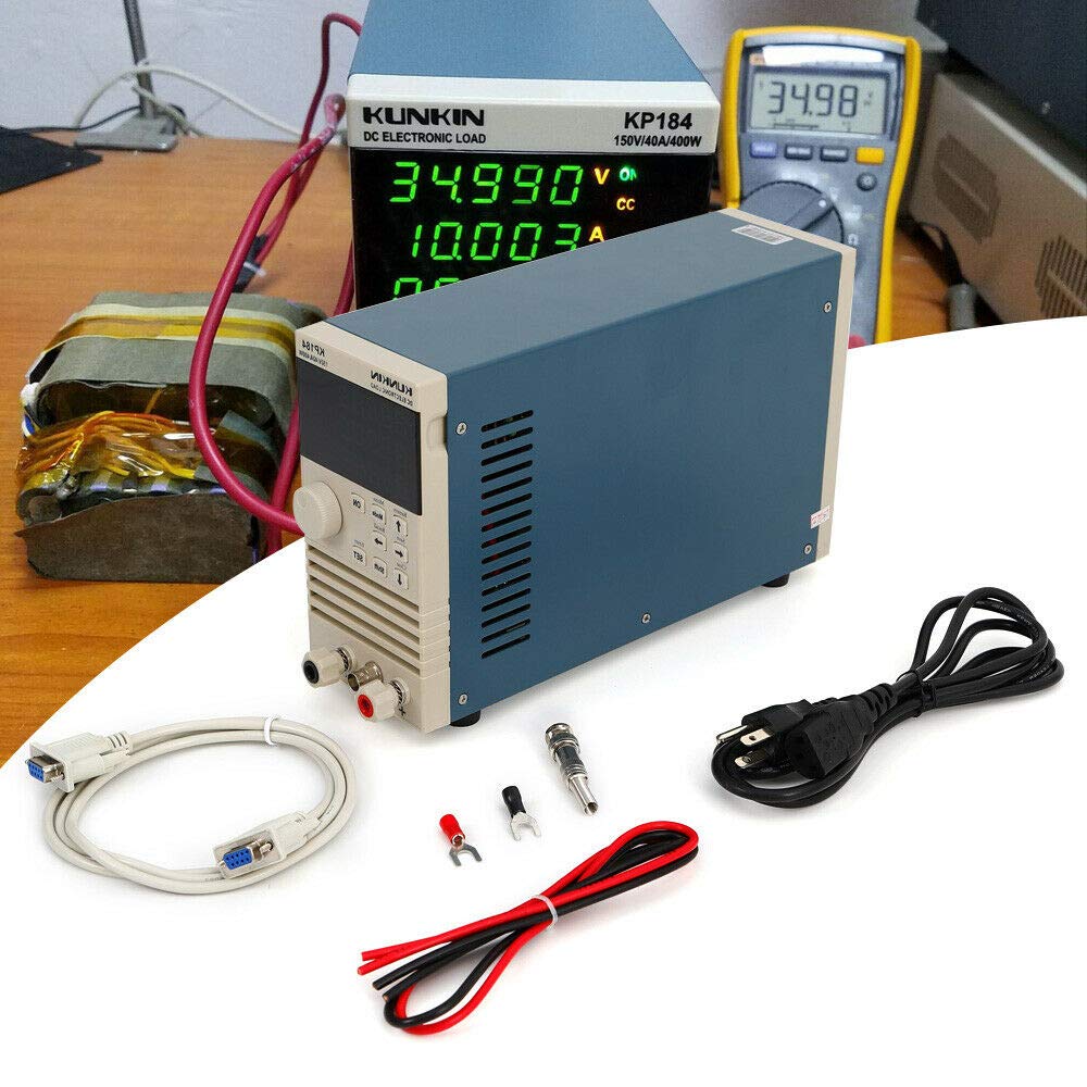 KP184 DC Electronic Load Battery Capacity Tester - 400W 150V 40A with RS485/232 Interface for Power Resistance Testing | Ideal for Lab, DIY Electronics, and Battery Performance Analysis