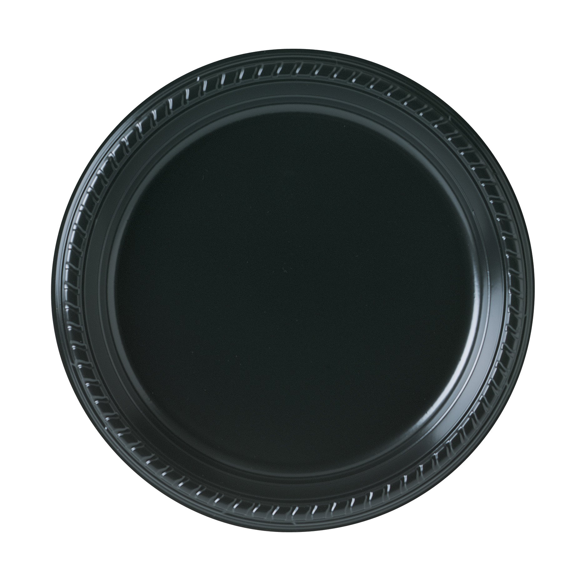 SOLO Cup Company 9-Inch Deepwell Plastic Plate - Black (Pack of 20/25) - Perfect for Parties, BBQs, and Outdoor Dining