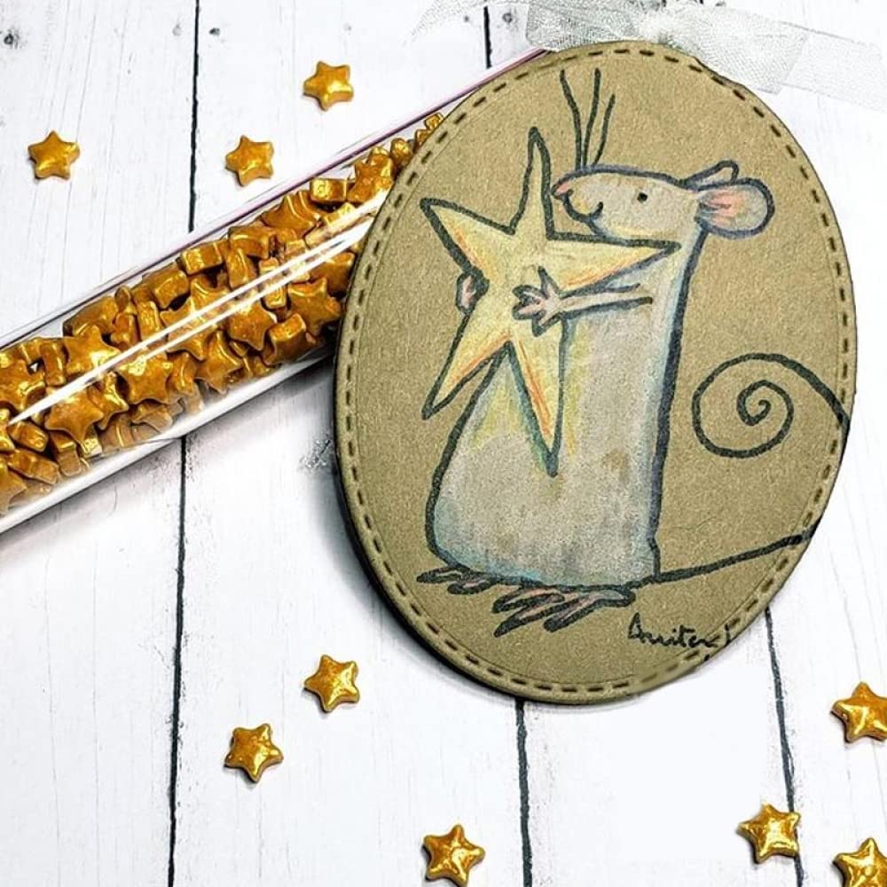 Twinkle Stars Metal Cutting Dies & Silicone Stamps Set for Card Making - DIY Scrapbooking, Paper Crafting, Arts & Crafts - Perfect for Birthday Cards, Wedding Invitations, and Holiday Decorations