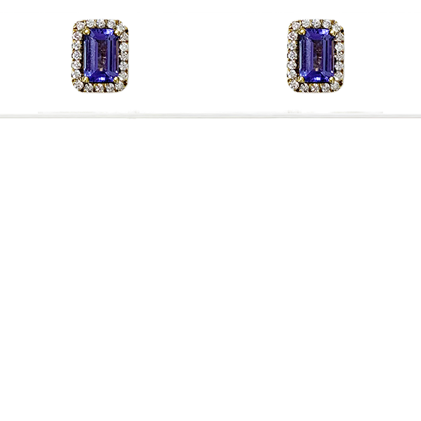 18K White Gold Tanzanite Stud Earrings for Women - Elegant Gemstone Jewelry Gift for Birthday, Anniversary & Special Occasions