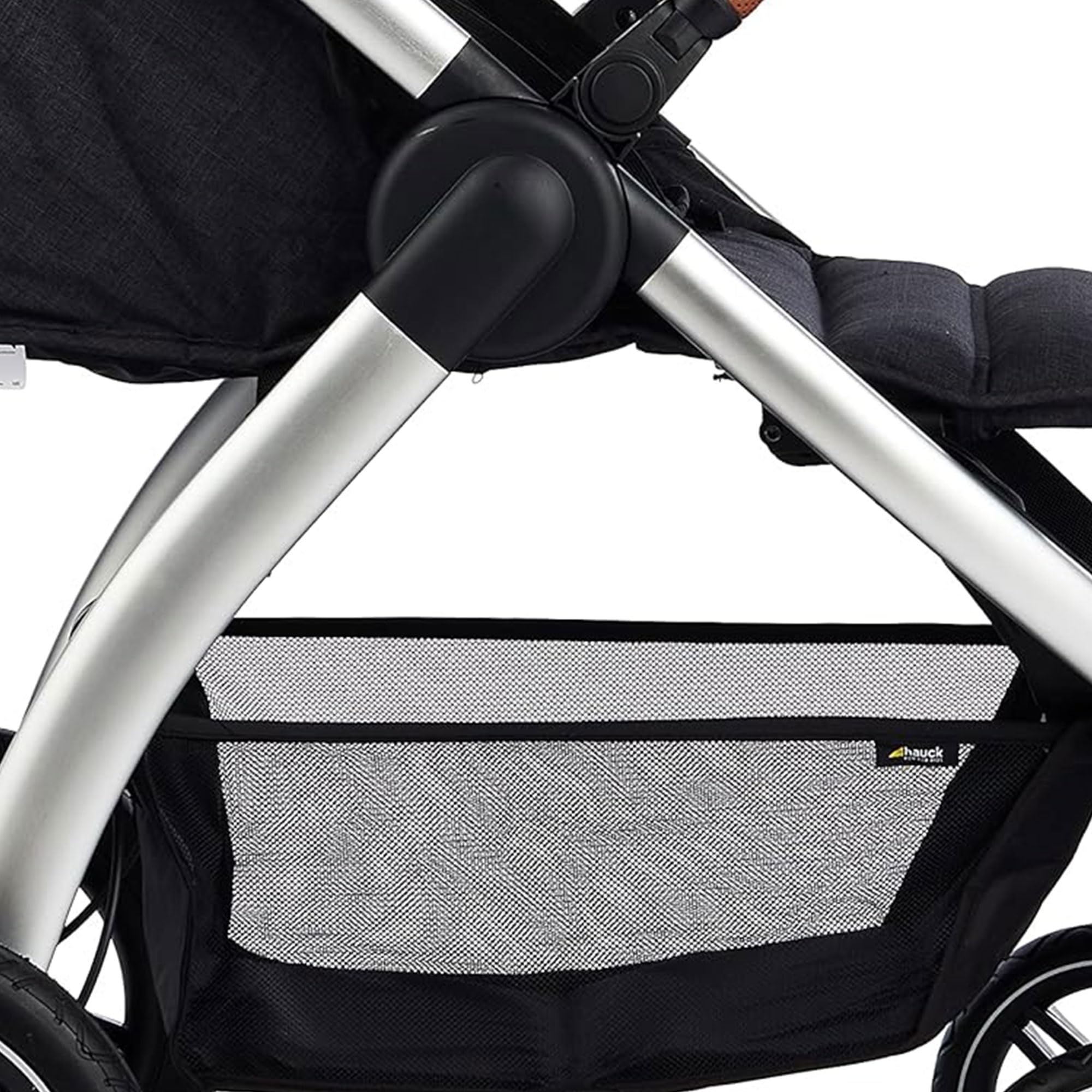 Hauck Uptown Deluxe Stroller - Lightweight Compact Foldable Baby Stroller with One-Hand Fold, Adjustable Reclining Seat & Height, Cup Holder, Supports Up to 55 lbs - Melange Black - Perfect for City Walks, Shopping & Travel