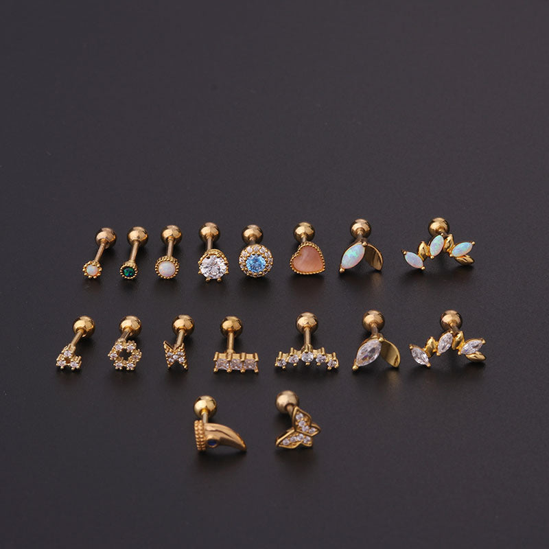 16G Cartilage Tiny Stud Earrings - Surgical Steel Sword Design Earrings for Women | Perfect for Pierced Ears, Daily Wear & Unique Gift Giving