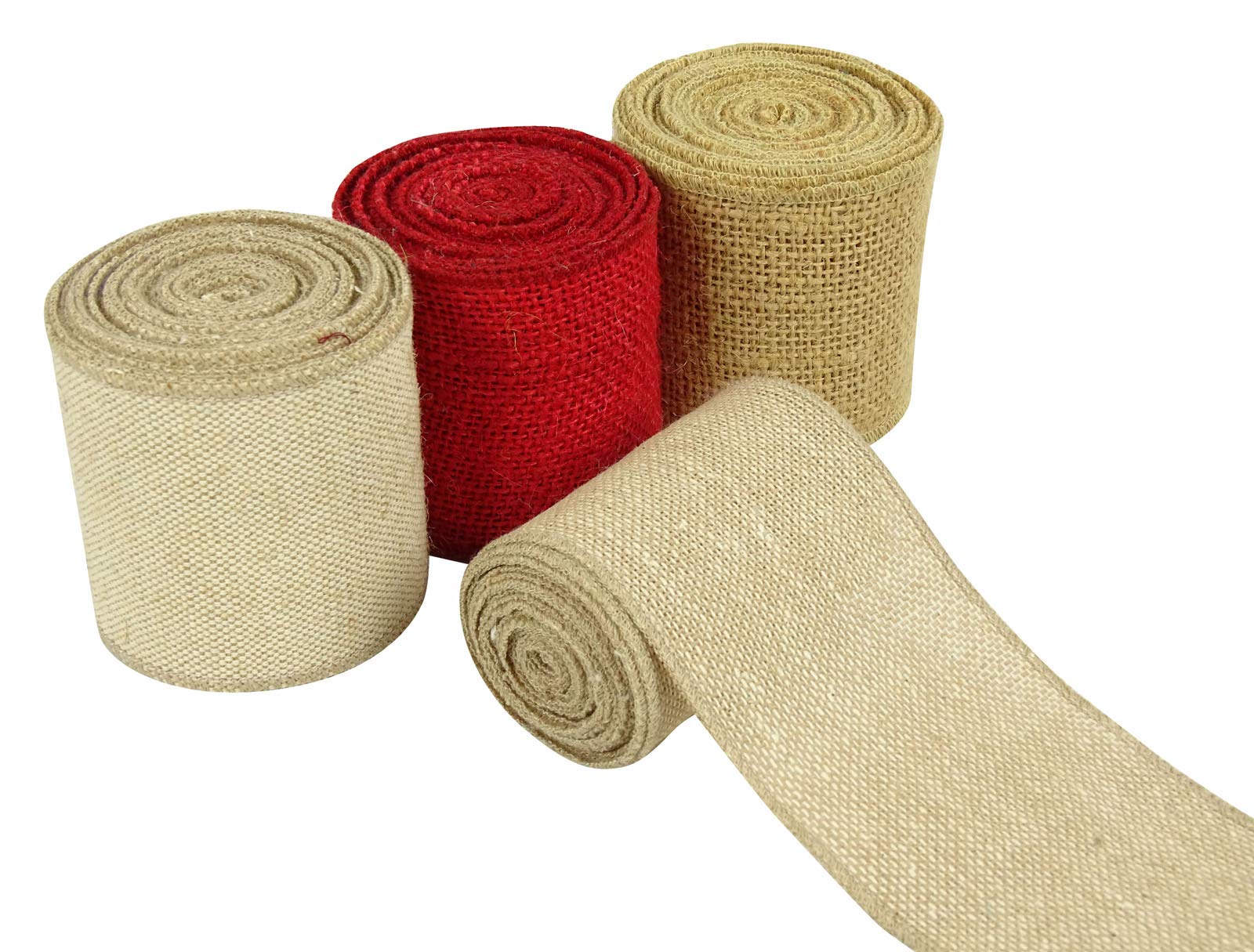 Natural Burlap Ribbon Rolls - 3 Inches Wide x 40 Yards for DIY Wedding Decorations, Gift Wrapping, Rustic Home Decor | Perfect for Wedding Favors, Table Centerpieces, and Handmade Craft Projects