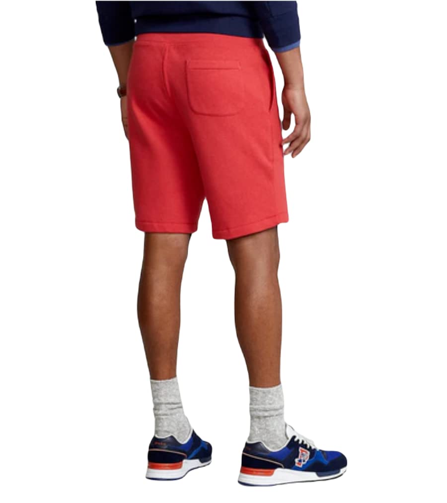 POLO RALPH LAUREN Men's Fleece Drawstring Athletic Shorts - Comfortable Casual & Workout Shorts for Gym, Running, Lounge (Large, Red)