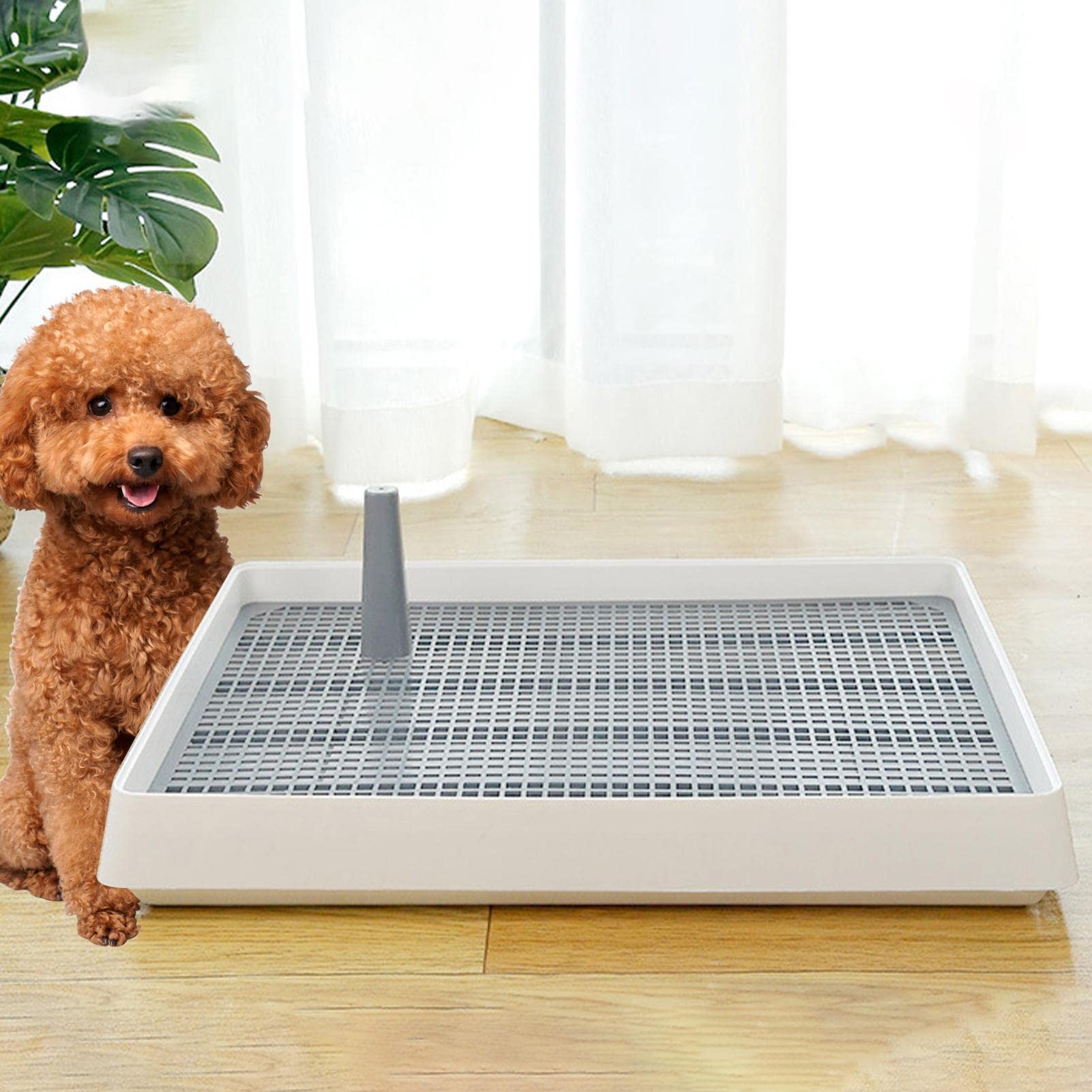**Premium Dog Pee Pad Holder - Indoor Pet Toilet Training Mesh Tray for Small & Medium Dogs - Non-Slip Puppy Pad Holder for Floors - Perfect for Housebreaking & Apartment Living**