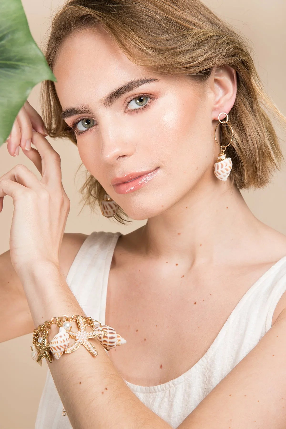 Shell Gold Hoop Earrings - Elegant Beach Jewelry for Women | Perfect for Summer Vacations, Weddings & Boho Fashion