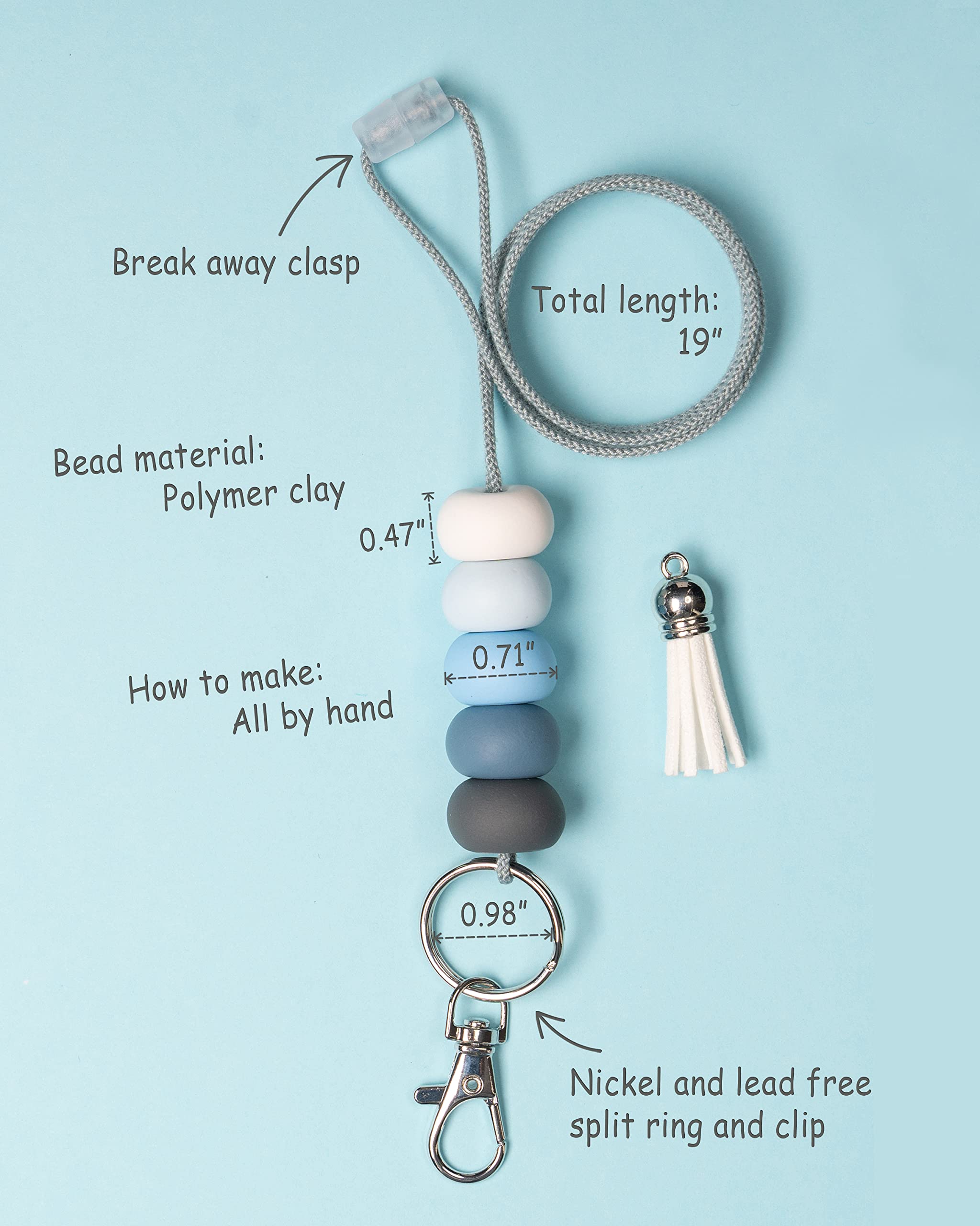 Handmade Breakaway Lanyard for ID Badges & Keys - Teacher Necklace Lanyard for School & Office