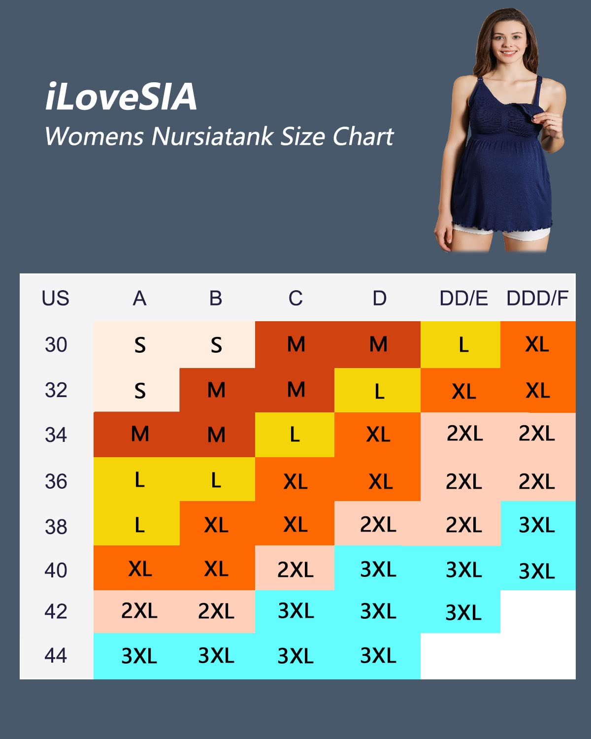 iloveSIA 2-Pack Maternity Nursing Tops with Built-in Bras - Soft Breastfeeding Camisoles for Comfortable Pregnancy & Postpartum Wear - Perfect for Nursing Moms at Home, Work or Outings