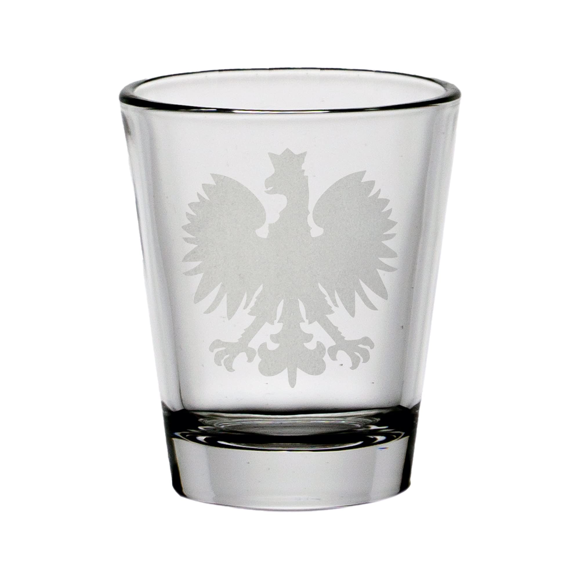 Polish Eagle Shot Glass - Clear Glassware for Vodka, Whiskey & Tequila - Perfect for Parties, Gifts & Polish Pride Celebrations