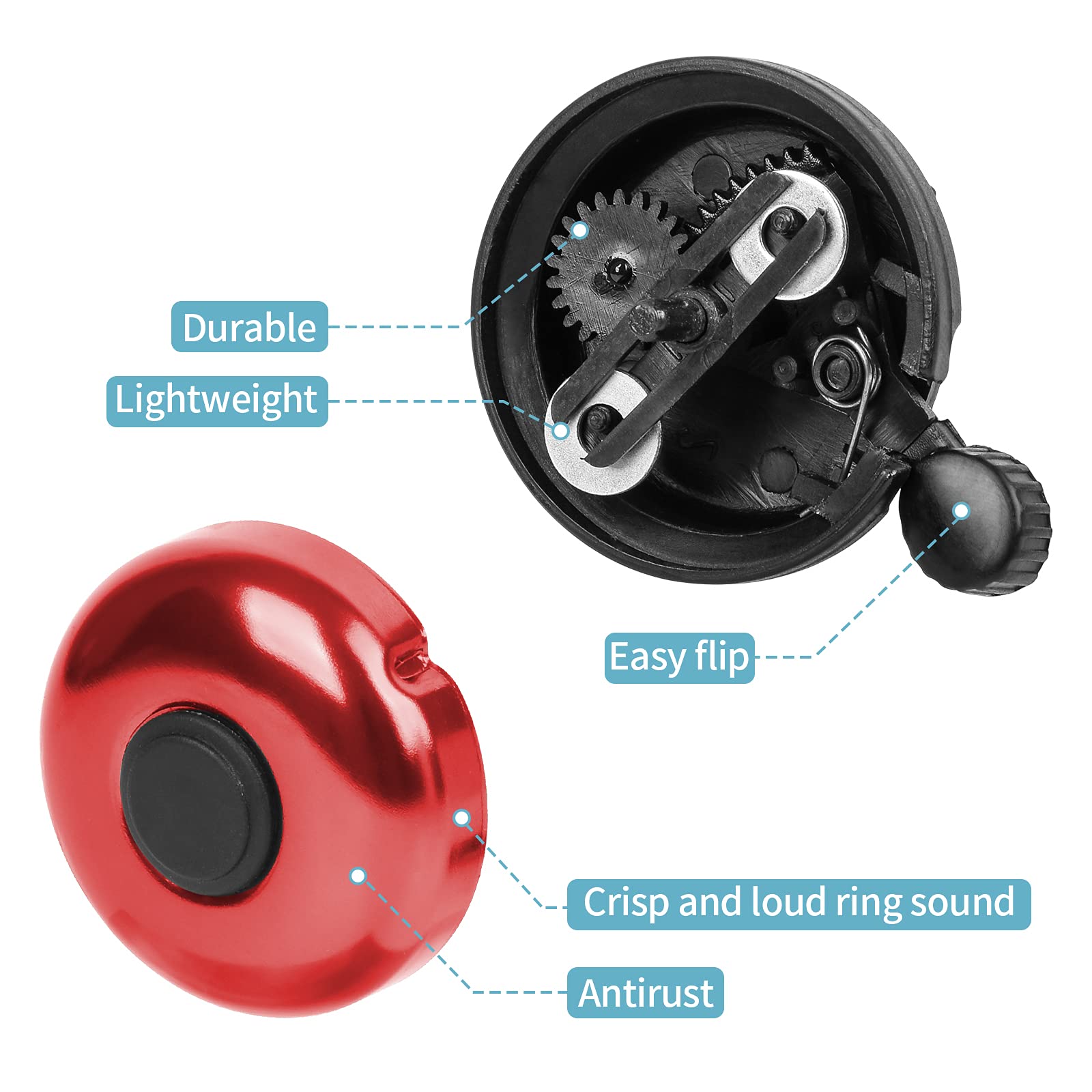 **Classic Aluminum Bicycle Bell - Loud & Clear Bike Bell for Adults & Kids - Perfect for Commuting, Cycling Safety & Outdoor Adventures**