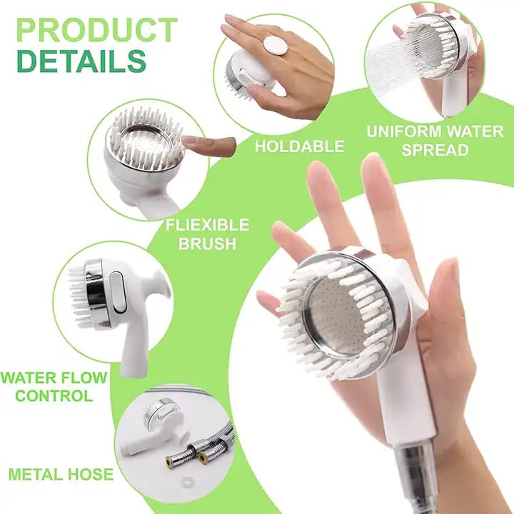 Jellex ABS Plastic Hand Shower Head Set with 1.5M Telescopic Hose - Bathroom Wash Basin Sprayer for Hair Washing & Sink Cleaning | Perfect for Home, RV, Pet Grooming & Kitchen Use