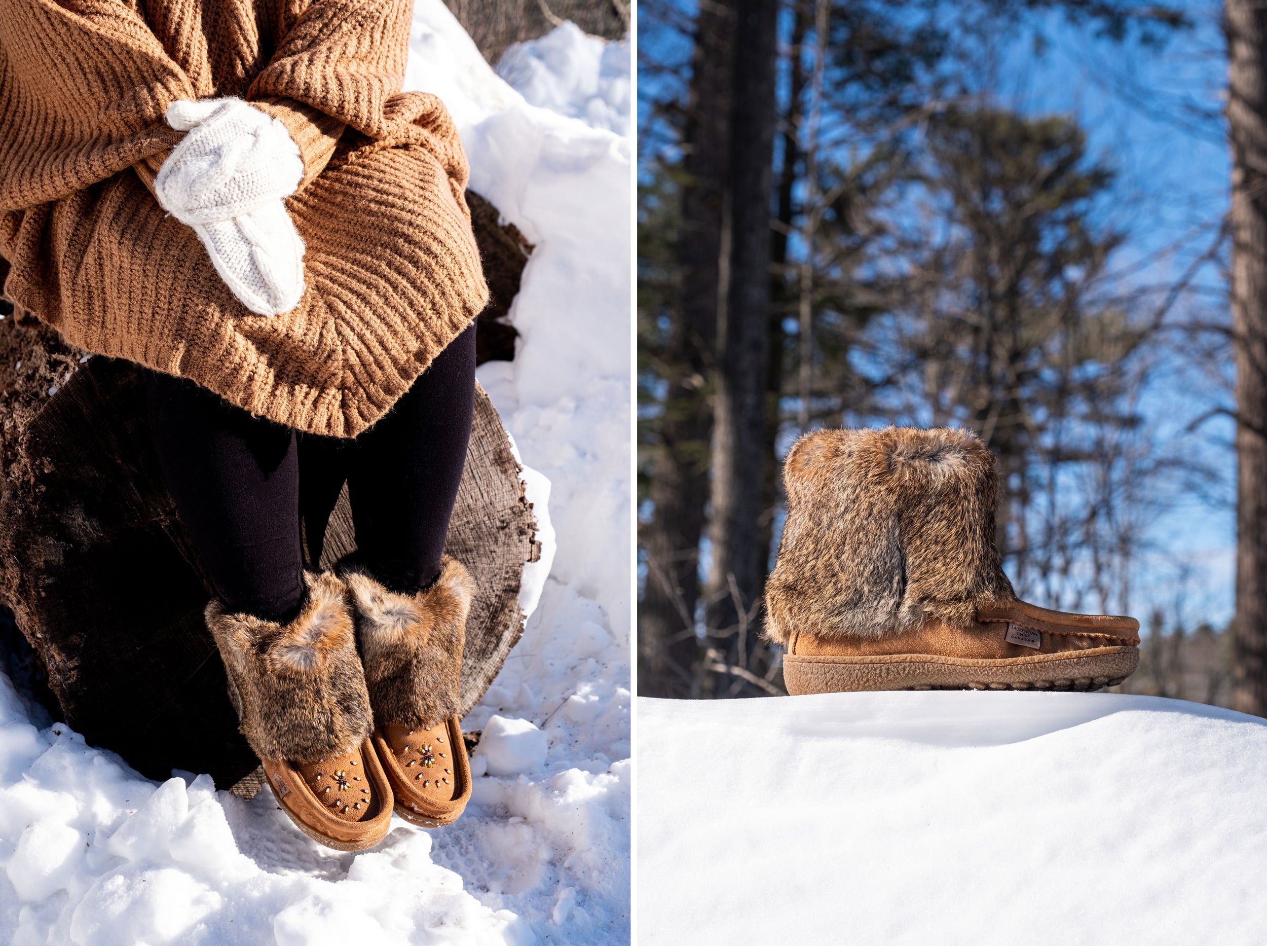 Women's Warm Rabbit Fur Mukluks - Cozy Winter Boots for Cold Weather, Indoor & Outdoor Use - Perfect for Snow, Hiking, and Casual Wear
