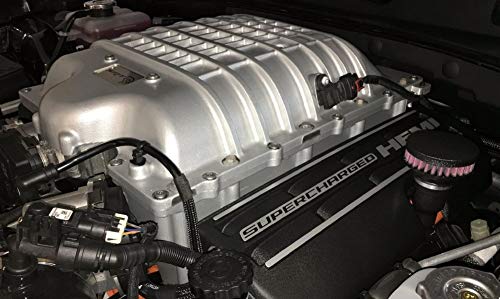 High Performance Baffled Billet Valve Cover Breather for 2015-2023 Dodge Charger SRT Hellcat 6.2L - Textured Black Finish - Engine Protection & Improved Airflow - Perfect for Racing & Street Performance
