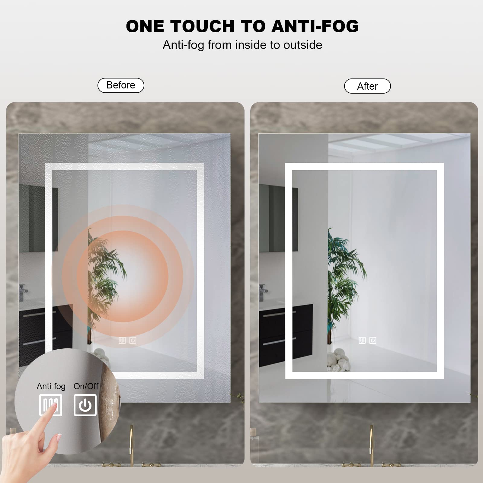 3-Color LED Mirror Medicine Cabinet with Defogging - 24x30 Inch Wall Mounted Bathroom Storage Cabinet with Adjustable Lighting - Perfect for Makeup, Shaving & Medicine Organization in Modern Homes