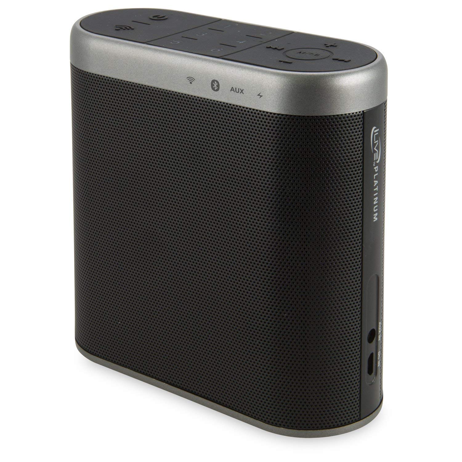 iLive Wireless Multi-Room Wi-Fi Speaker with Rechargeable Lithium Ion Battery - Black (ISWF476B) | Home Audio System for Parties, Kitchen & Outdoor Use