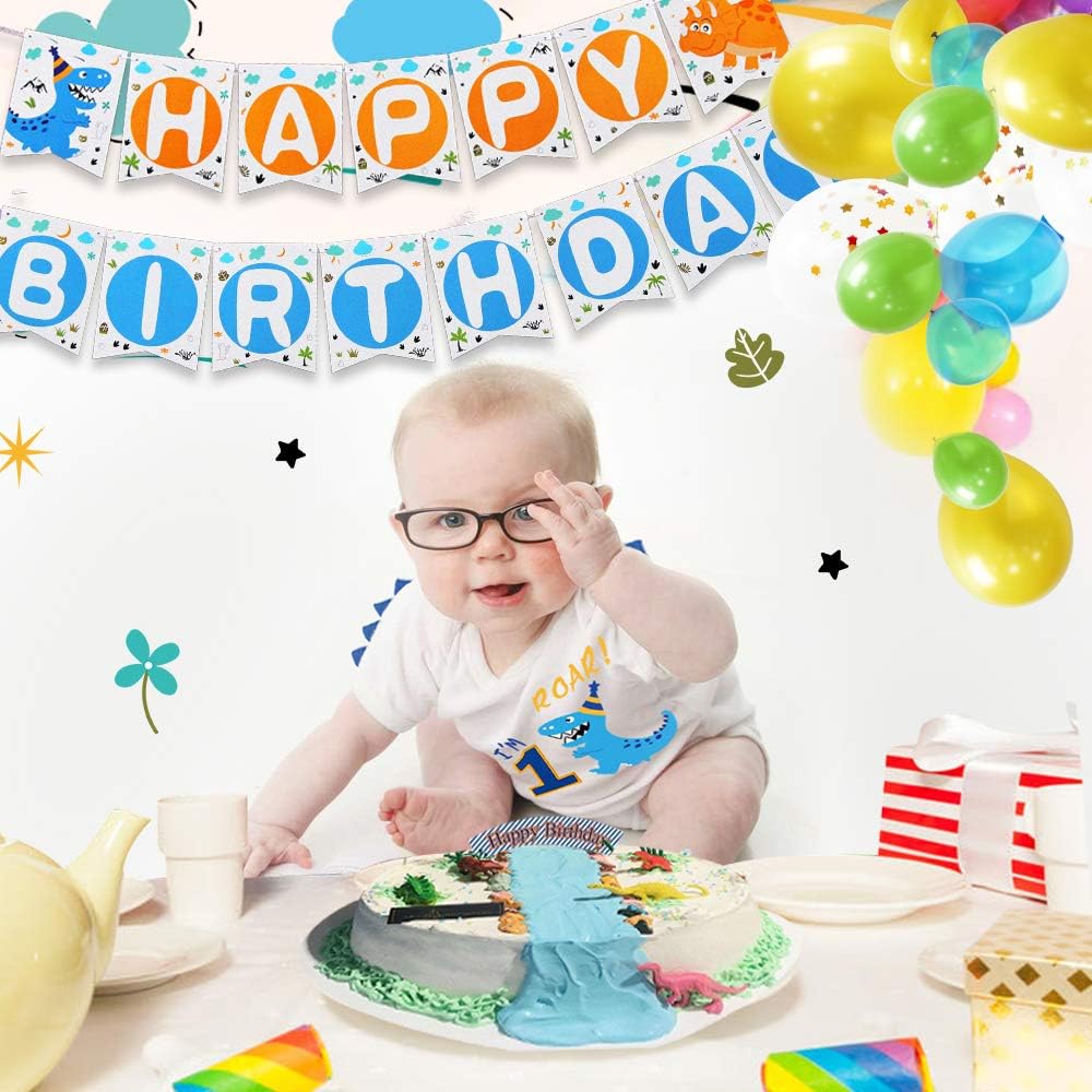 Dinosaur Birthday T-Shirt for Kids - Cute 1st Birthday Party Outfit | Perfect for Dino-Themed Celebrations, Photoshoots & Gifts