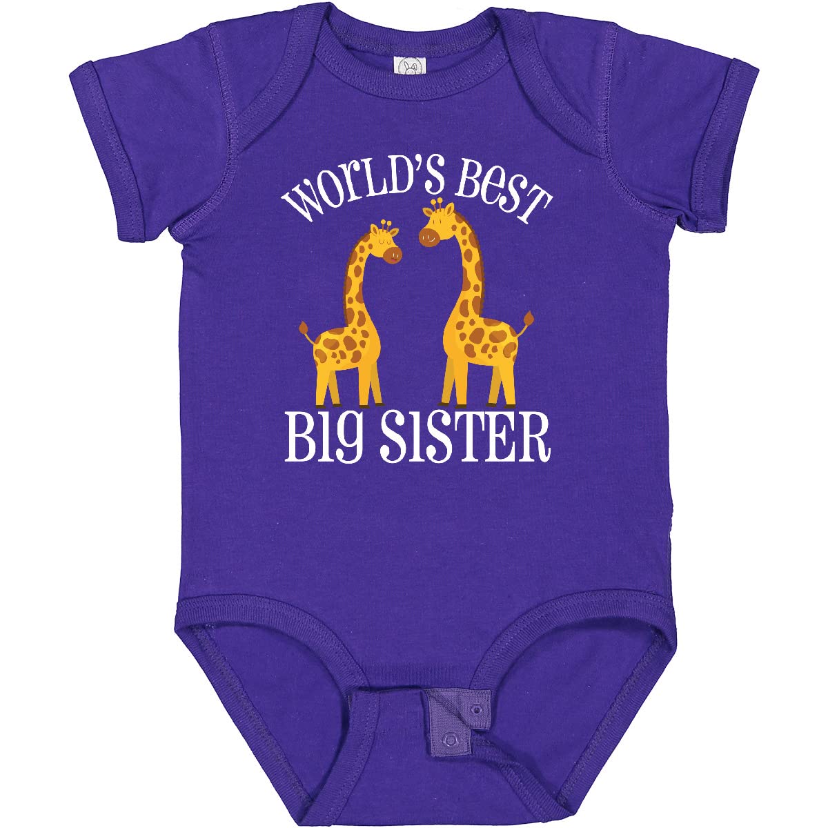 Inktastic Big Sister Giraffes Baby Bodysuit - Cute Matching Outfit for Siblings & Newborn Photo Shoots