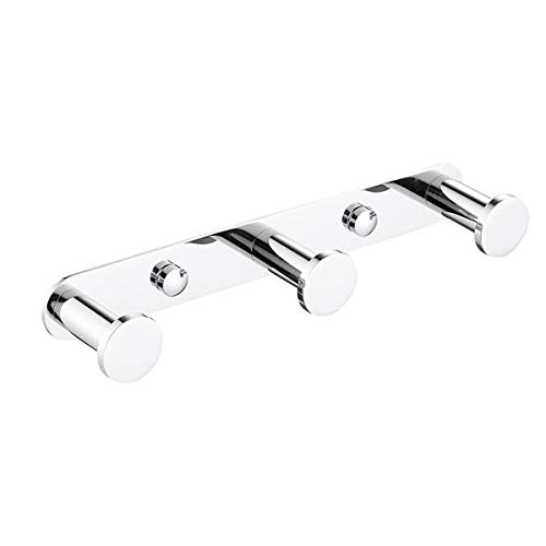 Premium 304 Stainless Steel Wall Mounted Towel Hook Set - 3 Hooks for Bathroom, Robe, Coat & Home Organization | Rustproof & Polished Finish | Ideal for Bathroom Storage, Hallway Entryway & Foyer Decor