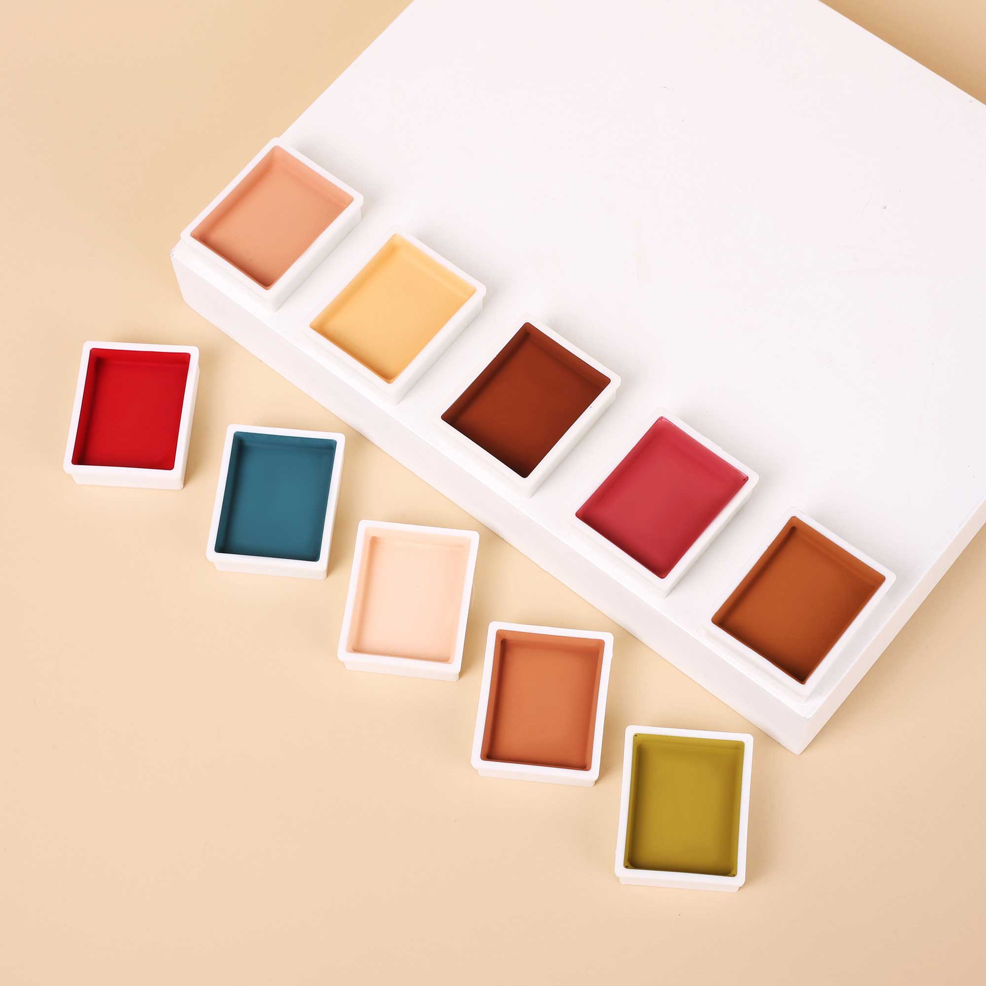Narrative Cosmetics Alcohol Palette Refill Pans - 12 Skin Tone Shades for Professional Makeup Artists | Perfect for Face Contouring, Highlighting & Airbrush Makeup