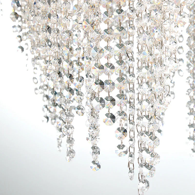 Elegant Cohen Crystal Oval Chandelier - Modern Dining Room Lighting Fixture for Home Decor | Perfect for Living Room, Bedroom & Entryway
