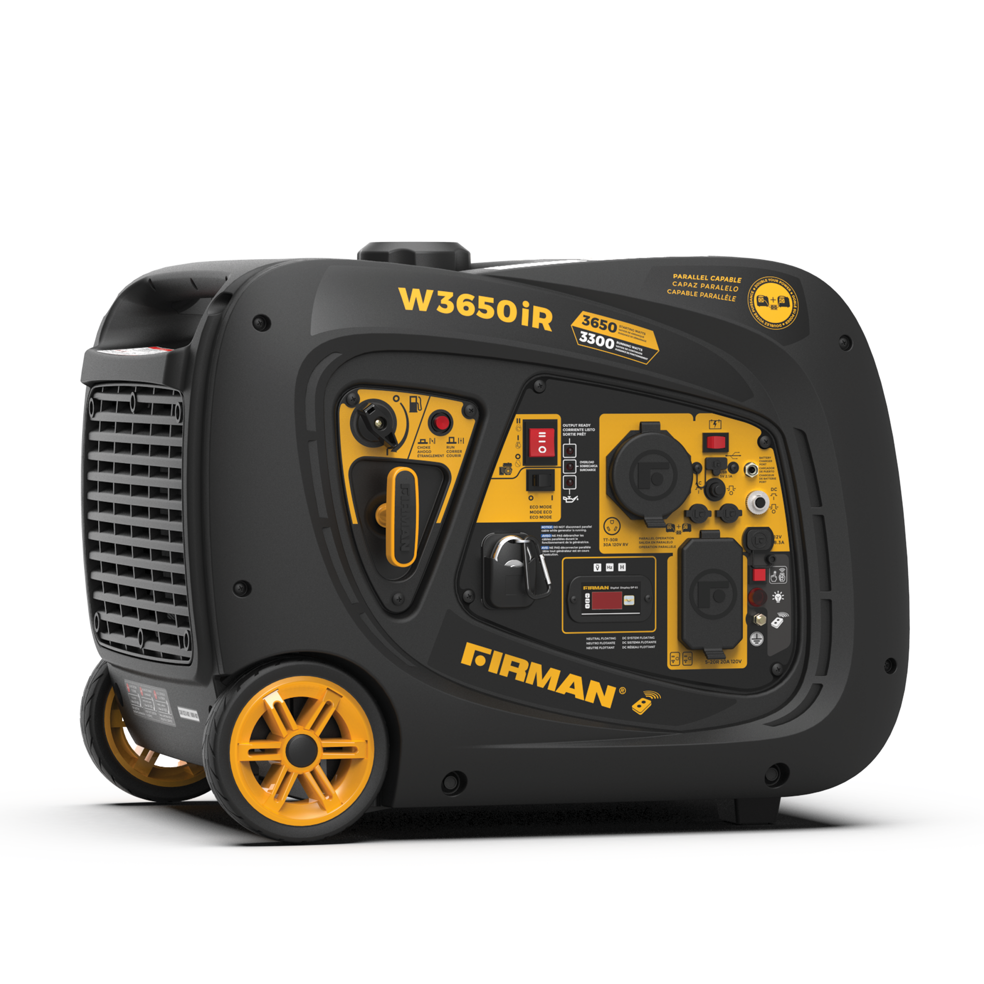 3650W Portable Inverter Generator with Remote Start - Quiet, Reliable Power for Camping, RV Trips & Emergency Backup