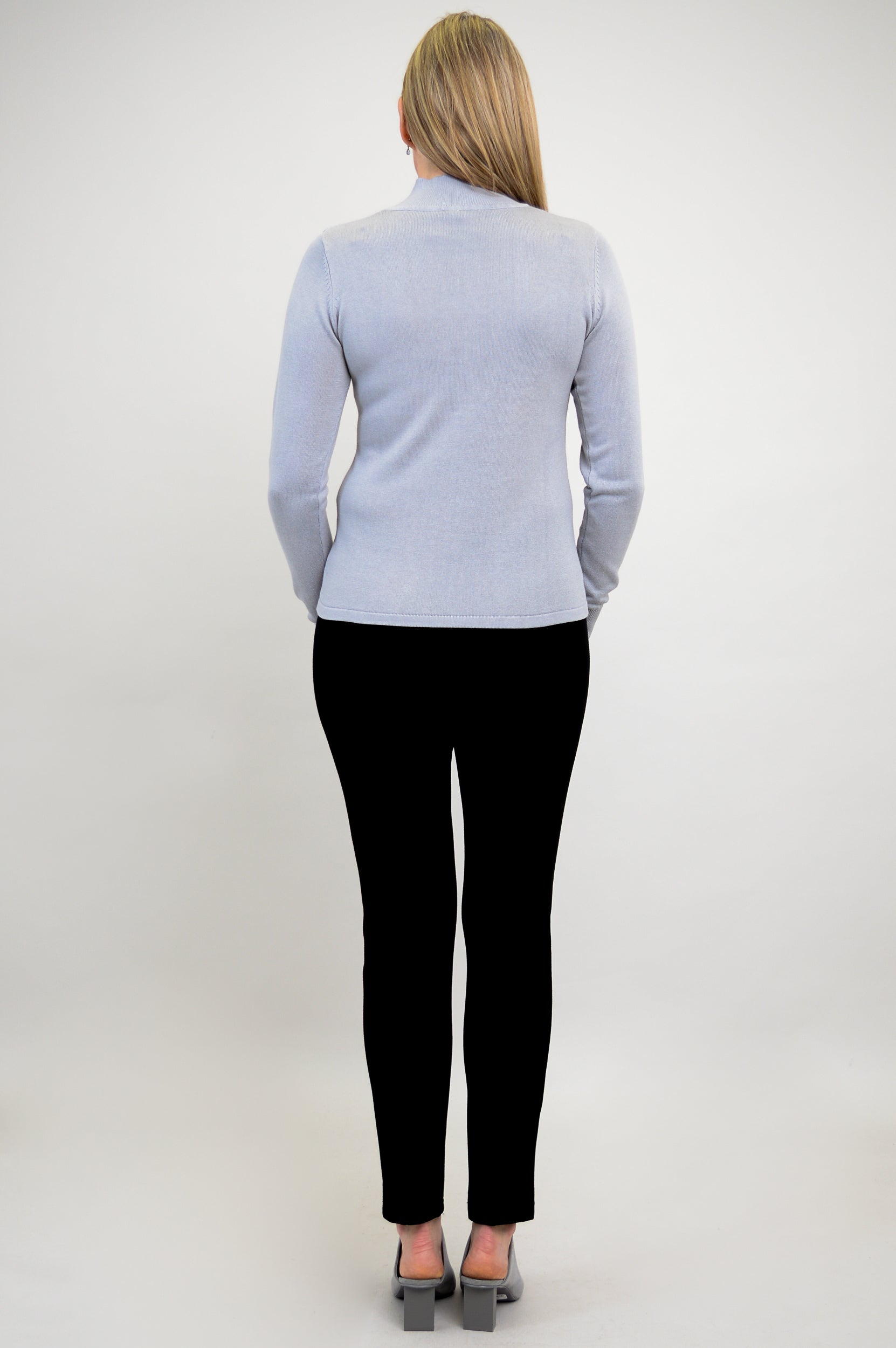 Premium Cameron Sweater for Women - Soft Bamboo Cotton Blend in Sleet Grey | Cozy Fall & Winter Fashion for Casual Outings and Office Wear