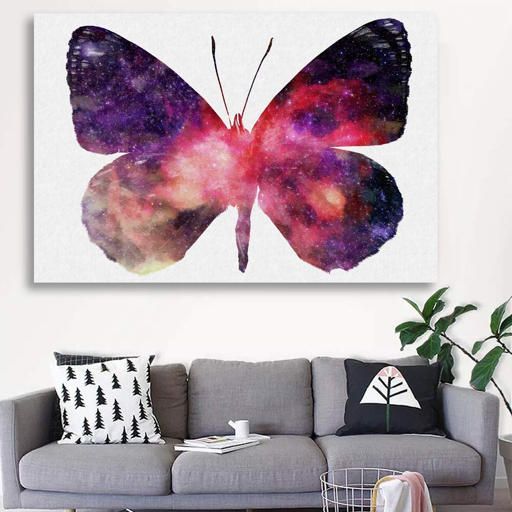 Beautiful Butterfly Giclee Canvas Wall Art - 16x24 Inches, Vibrant Home Decor for Bedroom, Living Room, Office & Nursery