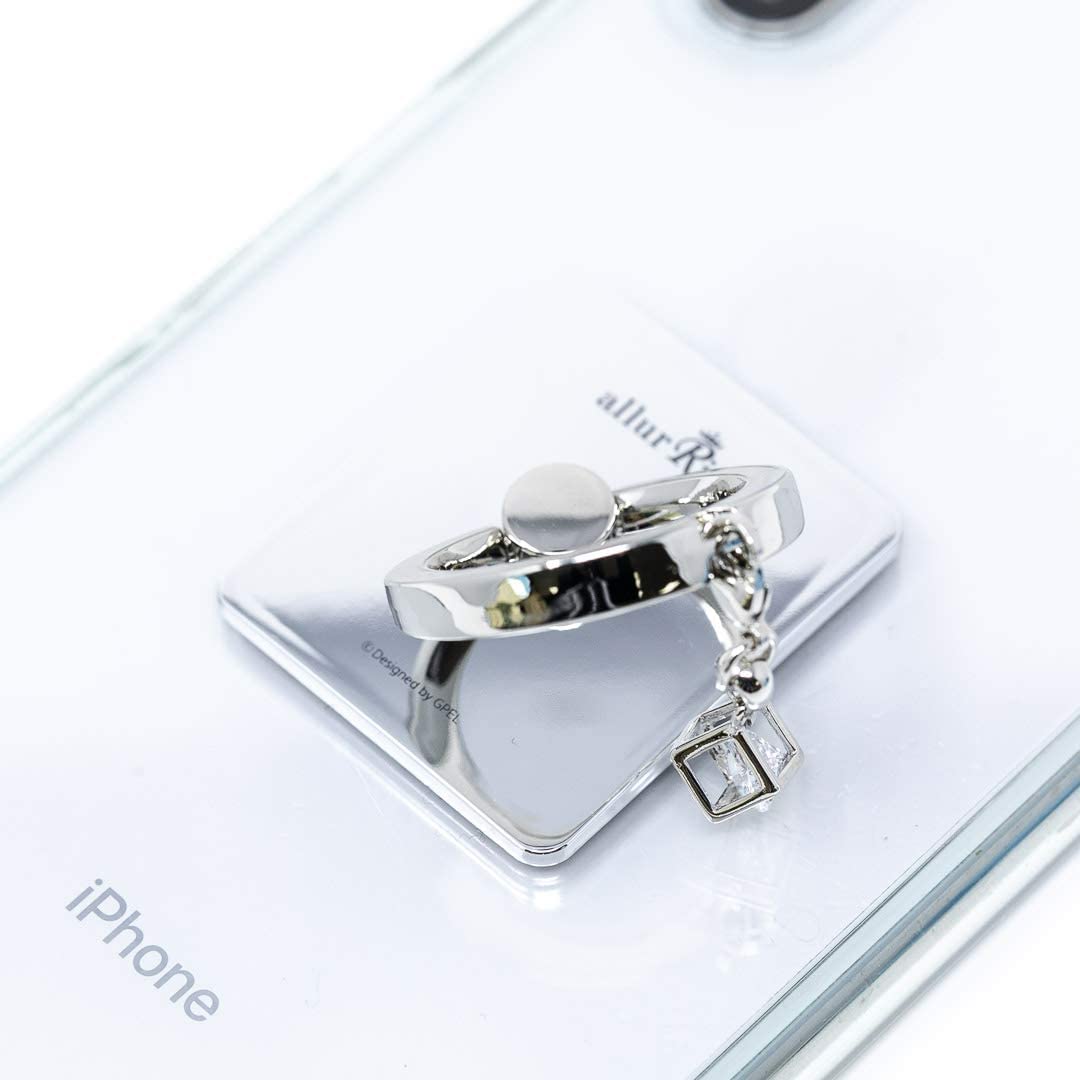 360° Rotating Phone Ring Holder - Silver Stand & Kickstand for Secure Grip - Perfect for Watching Videos & Selfies