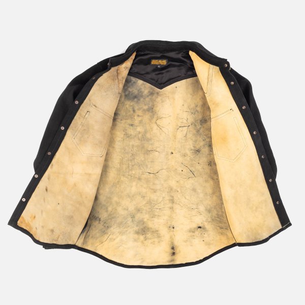 Iron Heart Big Buck Deerskin Western Shirt for Men - Black Cowboy Shirt with Pearl Snap Buttons | Durable & Stylish Western Wear for Rodeo, Ranch Work, and Country Fashion