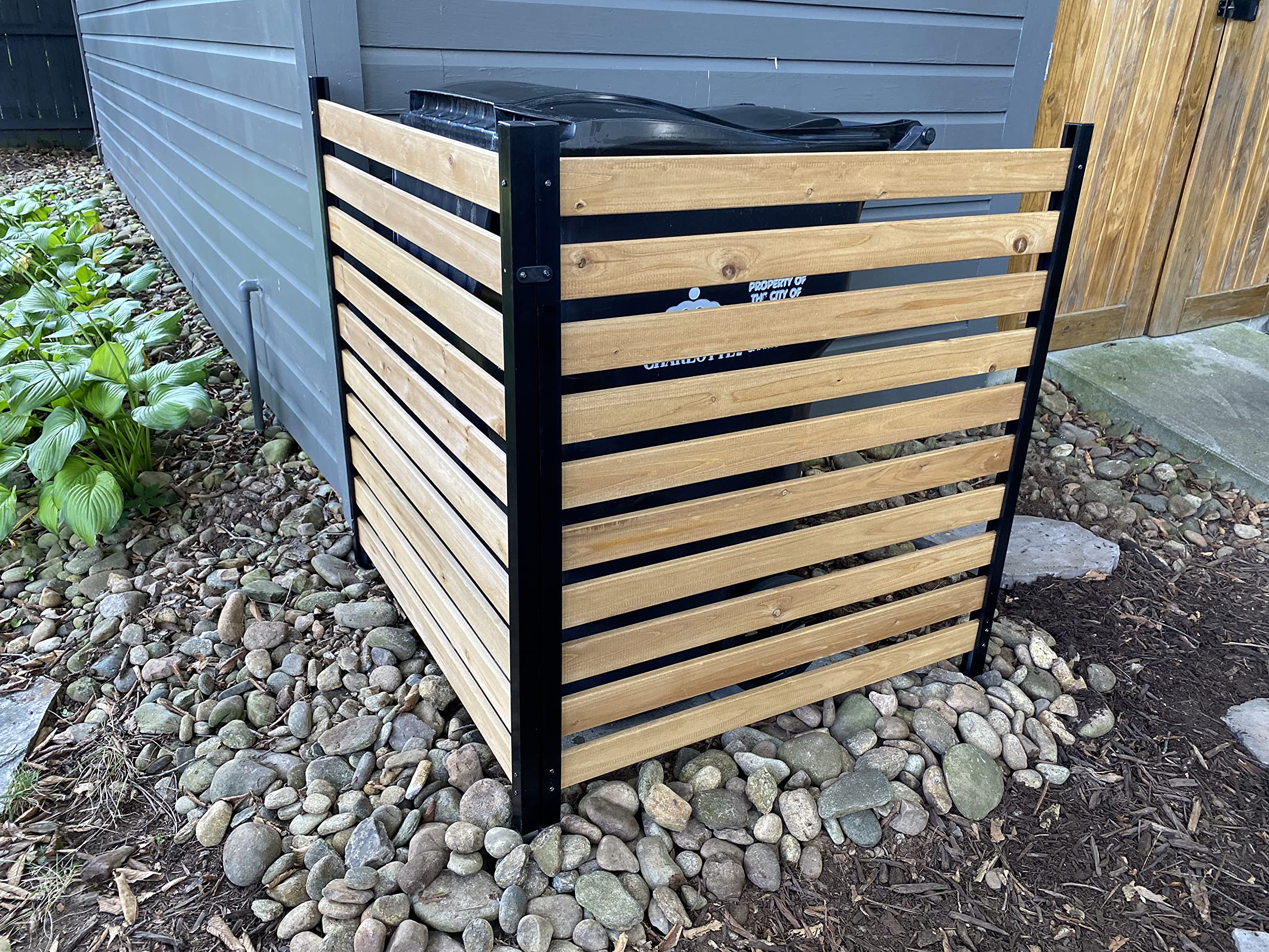 42in H x 38in W (2 Panels) Charleston Cedar Wood Privacy Screen - No Dig Outdoor Fence for Pool Equipment, AC Unit, Trash Can Enclosure | Durable Backyard Privacy Wall for Patio, Deck & Garden