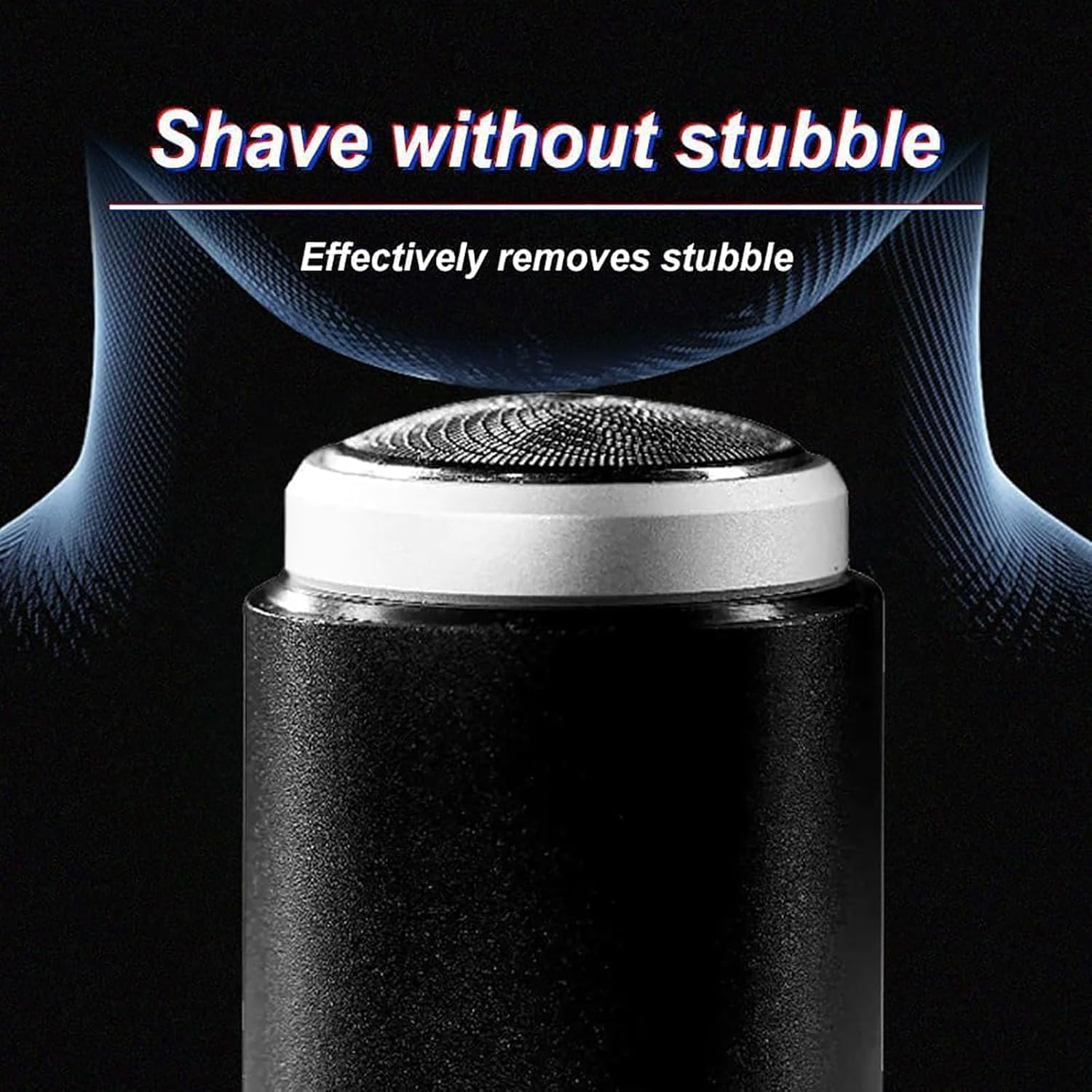 Enspiracle Mini Electric Shaver for Men - Portable USB Rechargeable Travel Shaver, Wet/Dry Waterproof Beard Trimmer for Face & Body - Perfect for Travel, Office & Gym (Black)