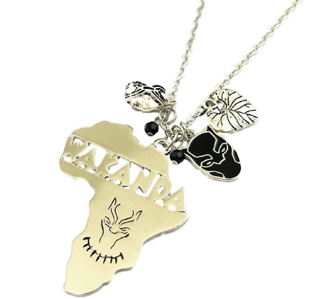 Wakanda King T'Challa Cosplay Pendant Charm Necklace - Black Panther Marvel Avengers Jewelry Gift for Fans | Perfect for Halloween Costume, Comic Con & Cosplay Events